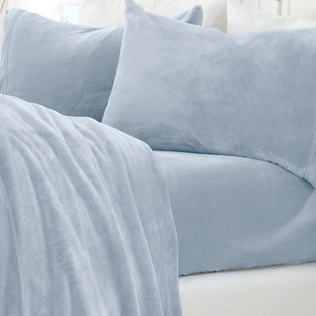 Solid Plush Sheet - Velvet Luxe Collection Great Bay Home