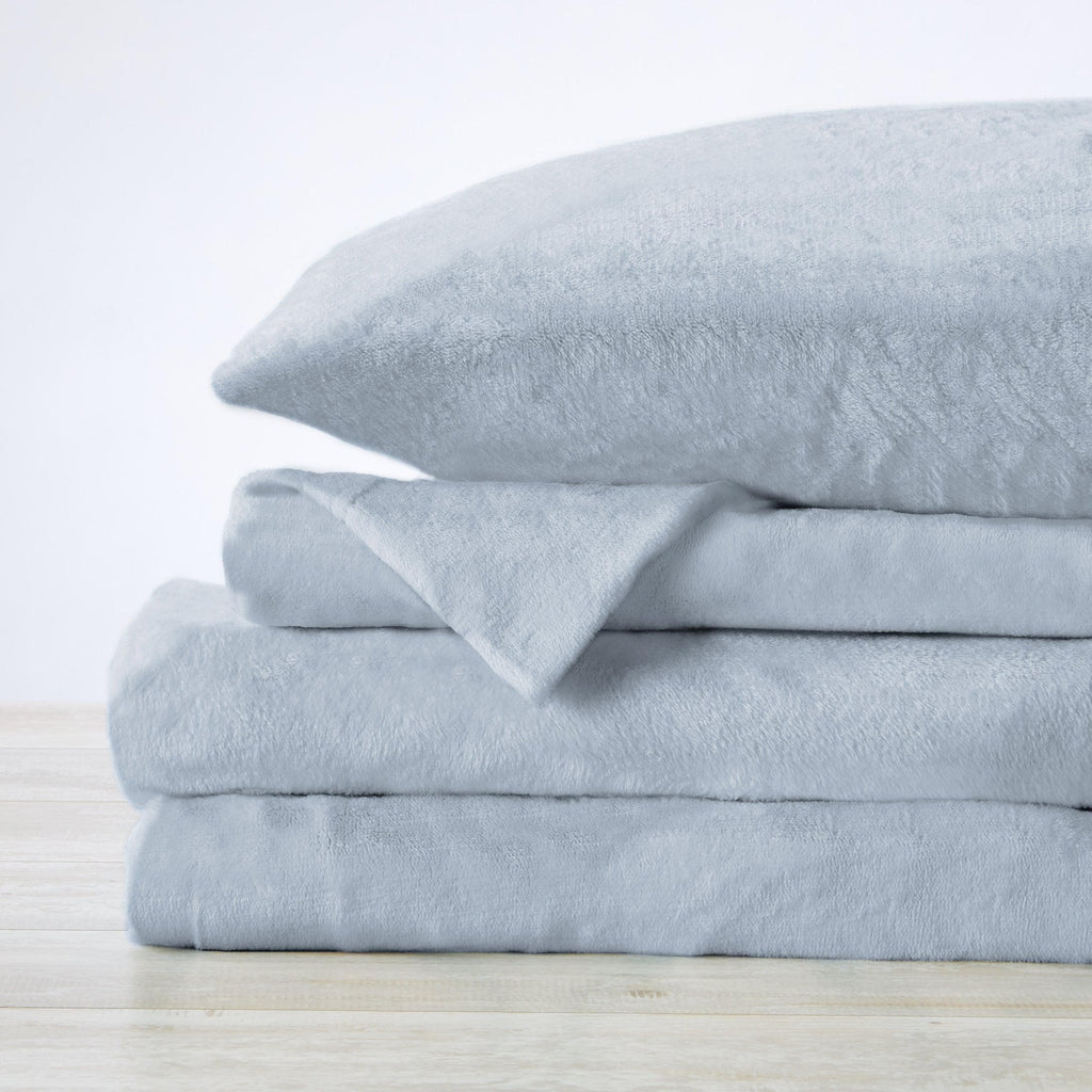 Solid Plush Sheet - Velvet Luxe Collection Great Bay Home