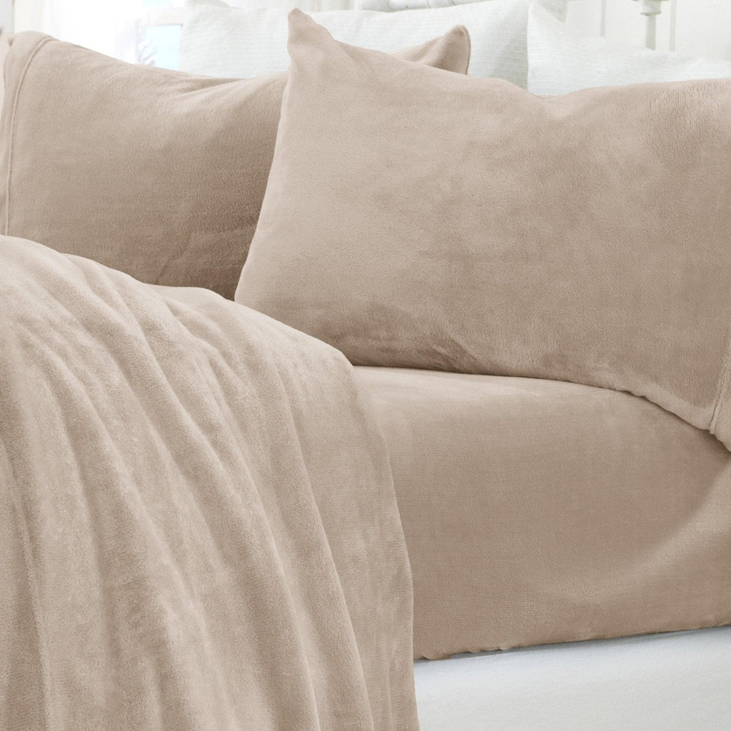 Solid Plush Sheet - Velvet Luxe Collection Great Bay Home