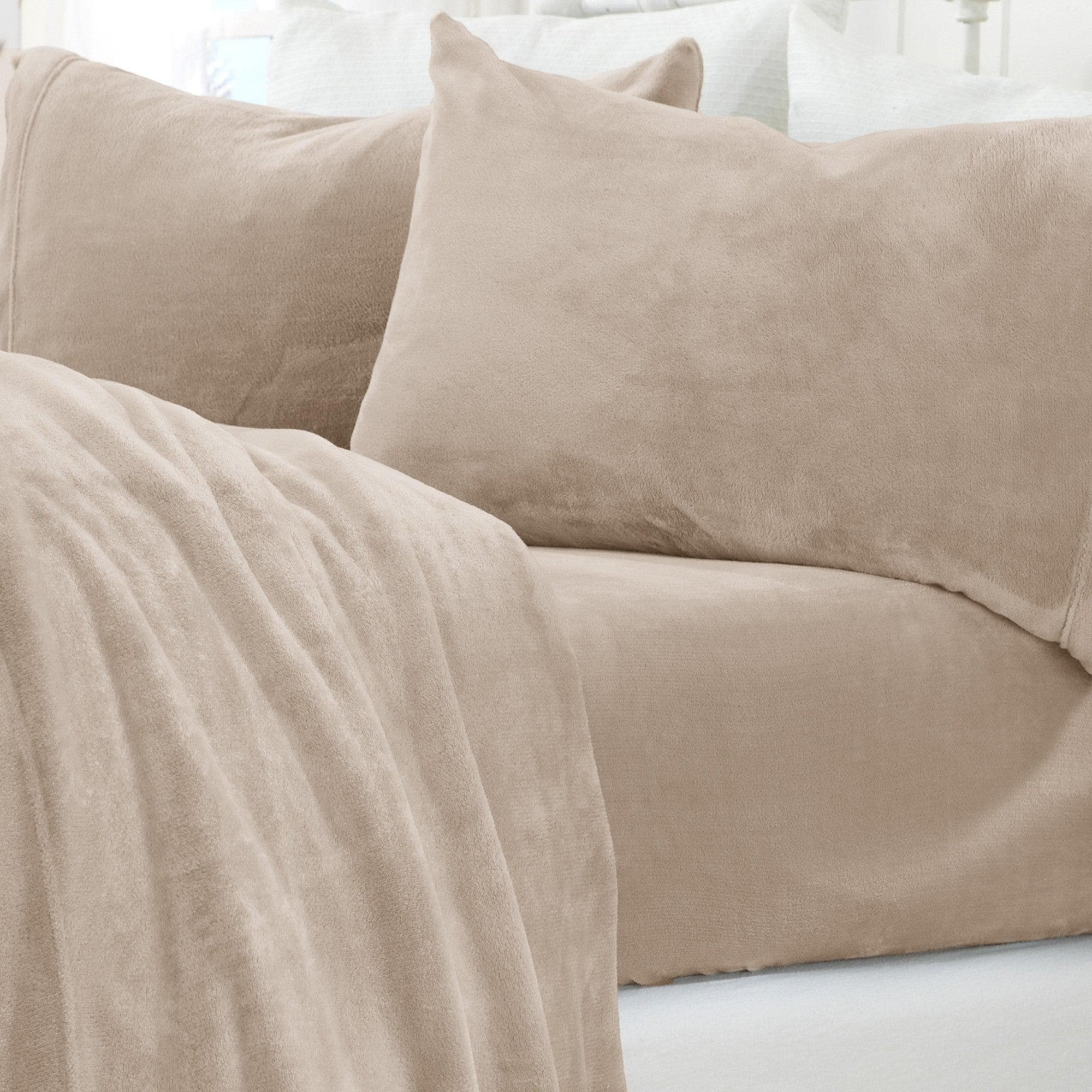 Solid Plush Sheet - Velvet Luxe Collection Great Bay Home