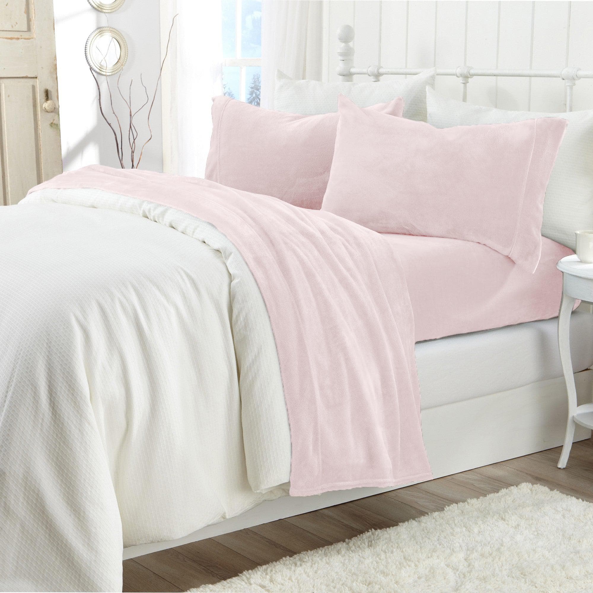 Solid Plush Sheet - Velvet Luxe Collection Great Bay Home