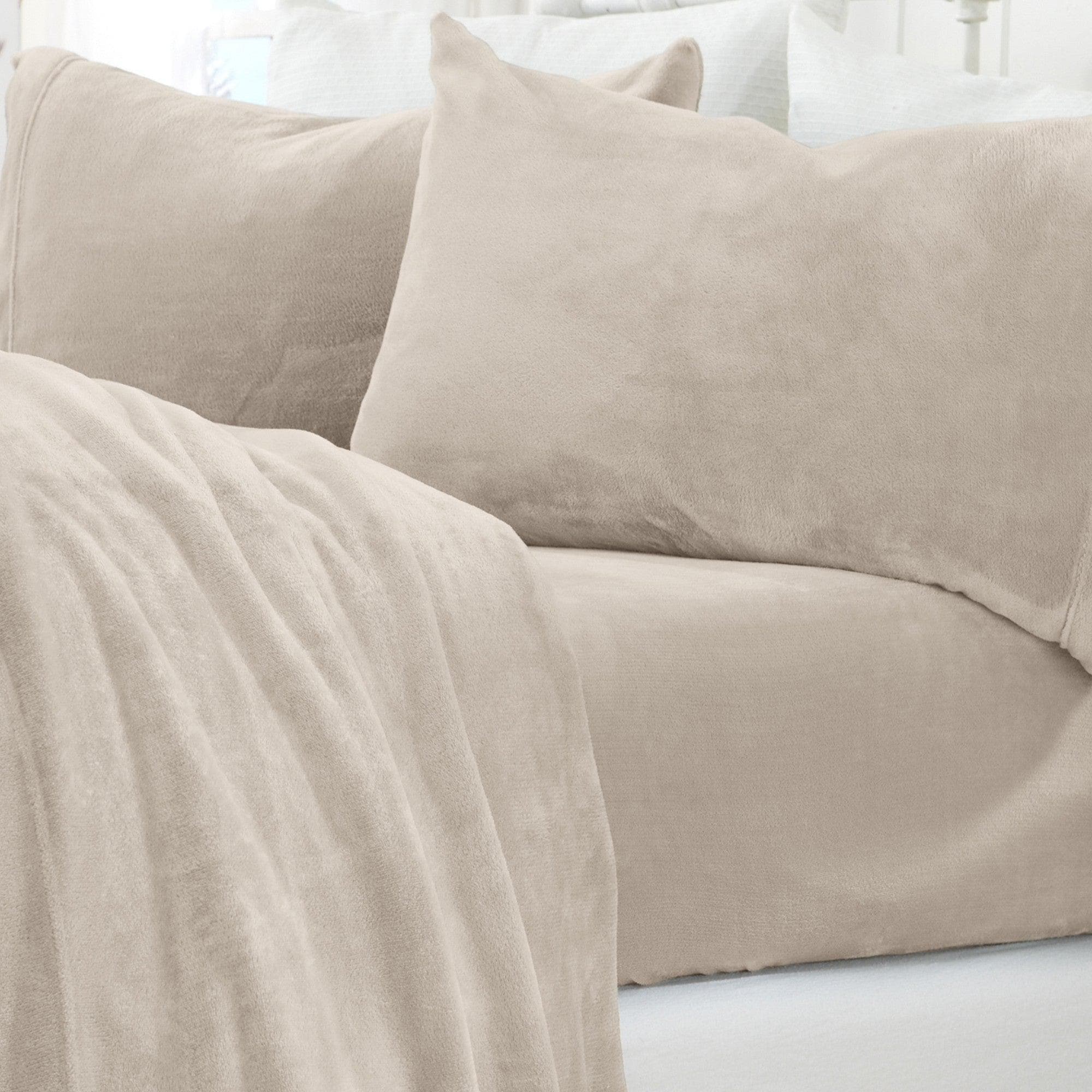 Solid Plush Sheet - Velvet Luxe Collection Great Bay Home