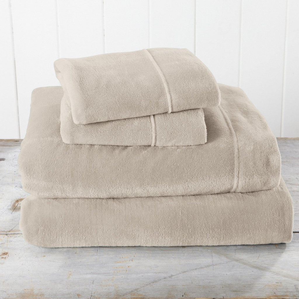 Solid Plush Sheet - Velvet Luxe Collection Great Bay Home