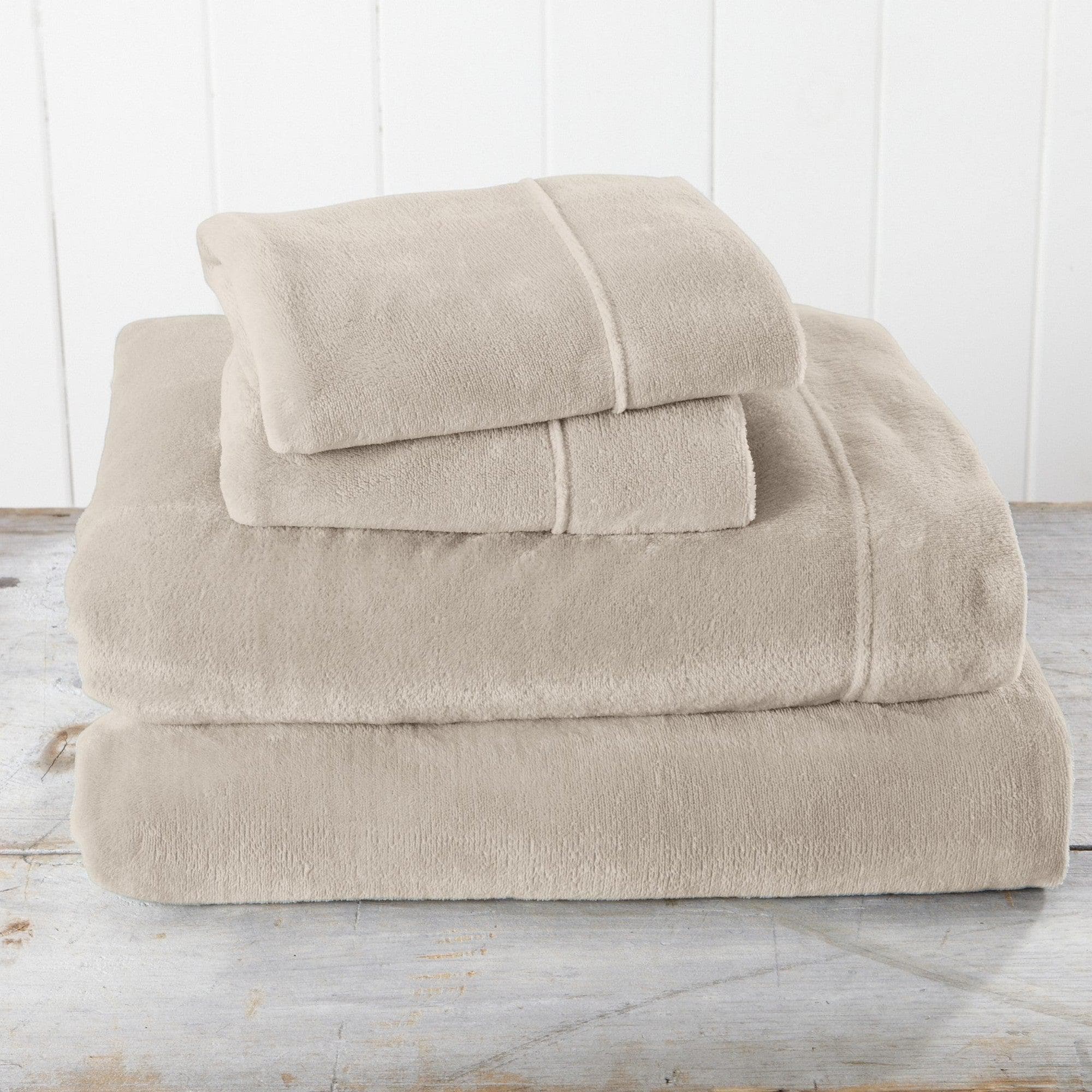 Solid Plush Sheet - Velvet Luxe Collection Great Bay Home