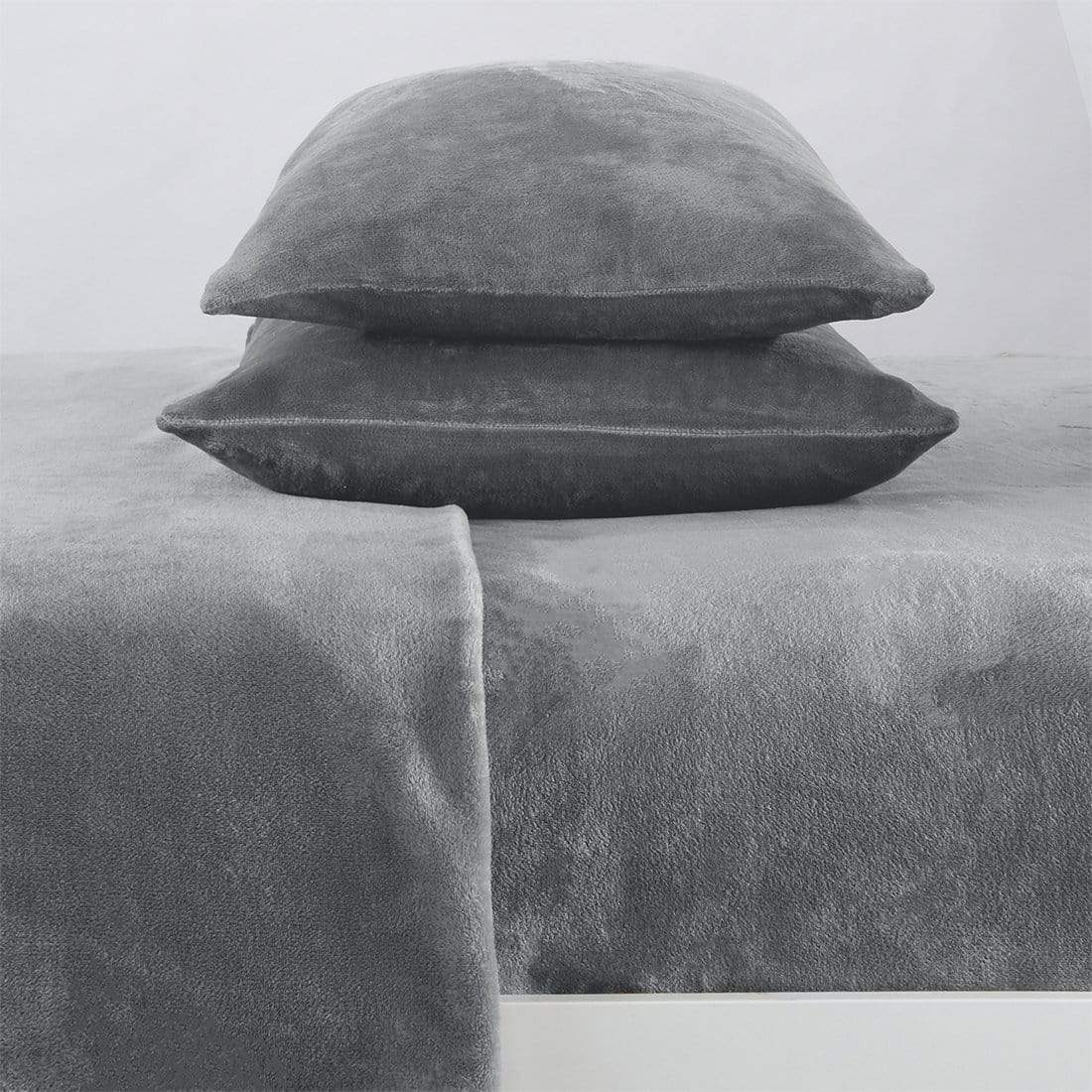 Solid Plush Sheet - Velvet Luxe Collection Great Bay Home
