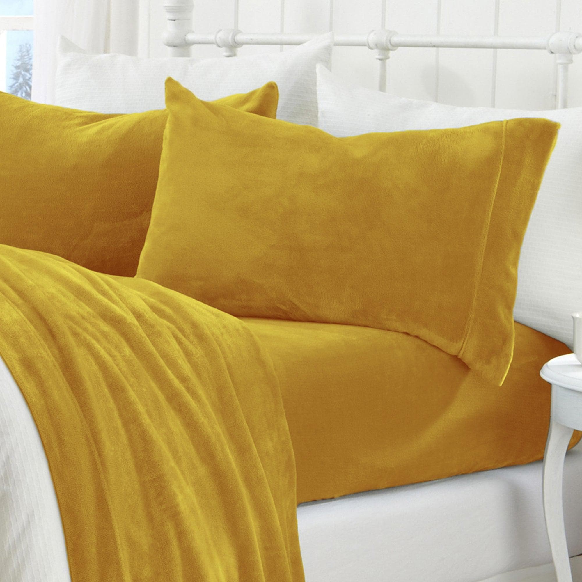 Solid Plush Sheet - Velvet Luxe Collection Great Bay Home