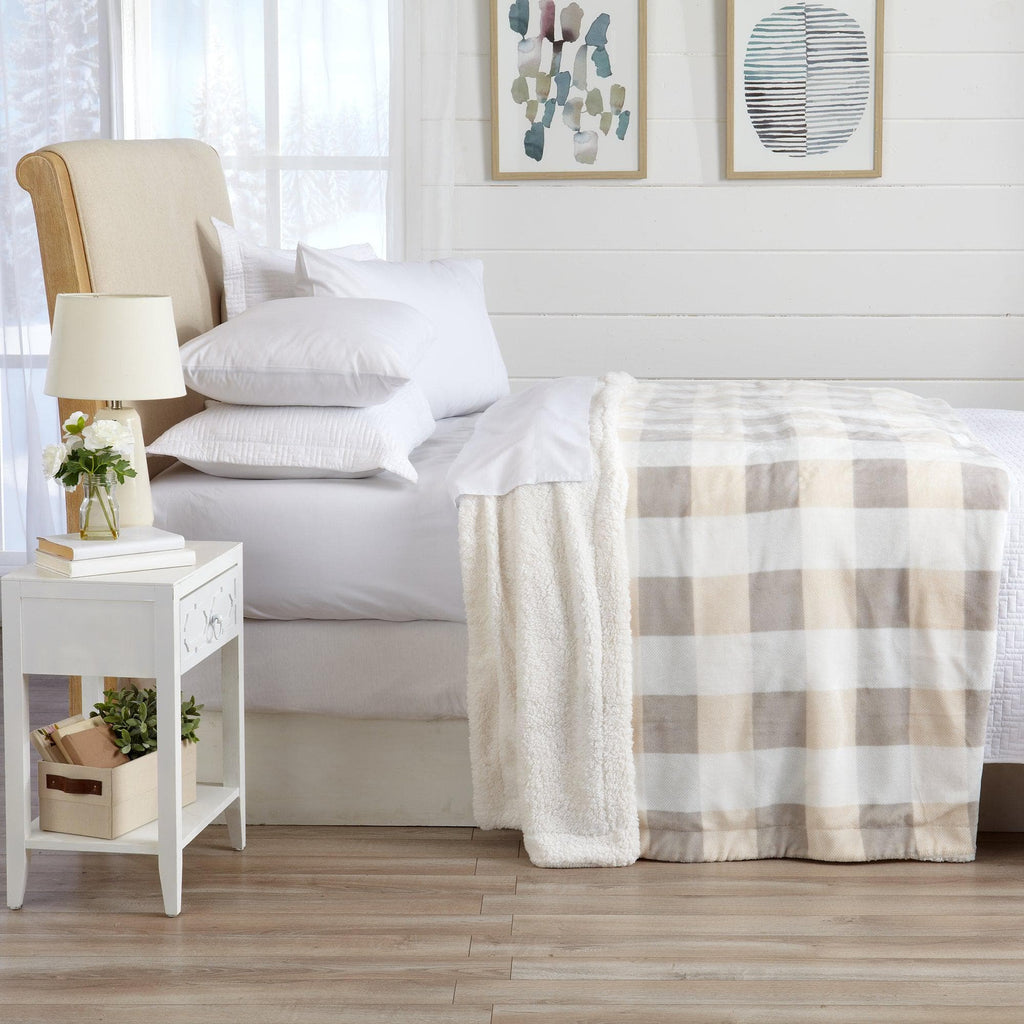 Velvet Plush Sherpa Luxury Bed Blanket - Kinsley Collection Great Bay Home