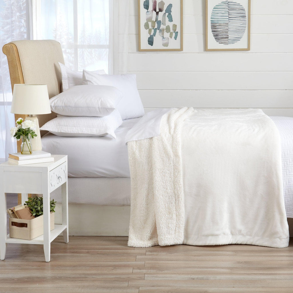 Velvet Plush Sherpa Luxury Bed Blanket - Kinsley Collection Great Bay Home