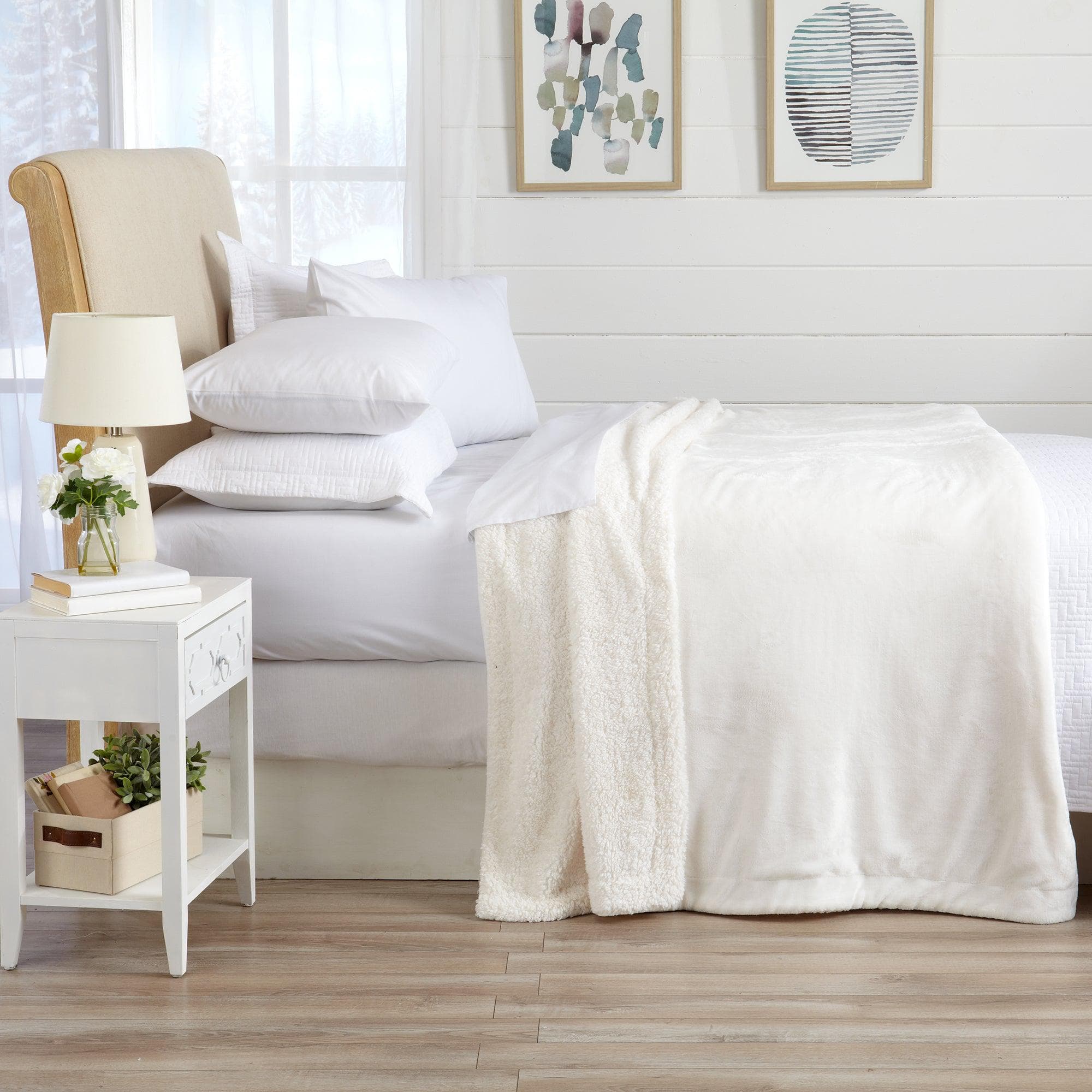 Velvet Plush Sherpa Luxury Bed Blanket - Kinsley Collection Great Bay Home