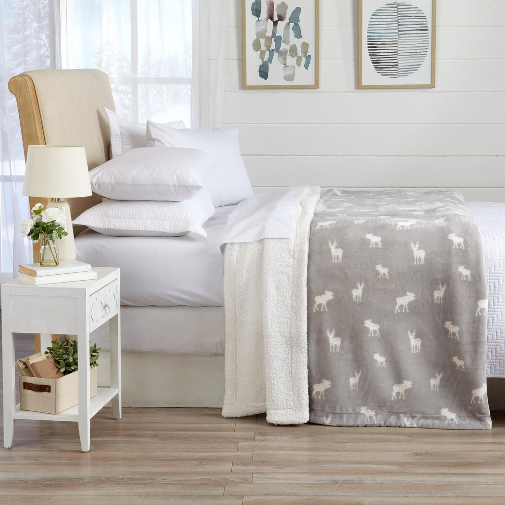 Velvet Plush Sherpa Luxury Bed Blanket - Kinsley Collection Great Bay Home