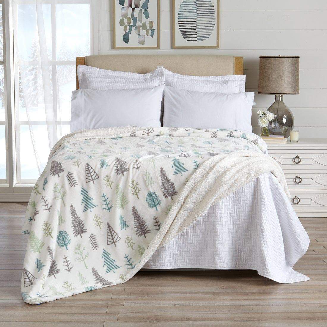 Velvet Plush Sherpa Luxury Bed Blanket - Kinsley Collection Great Bay Home