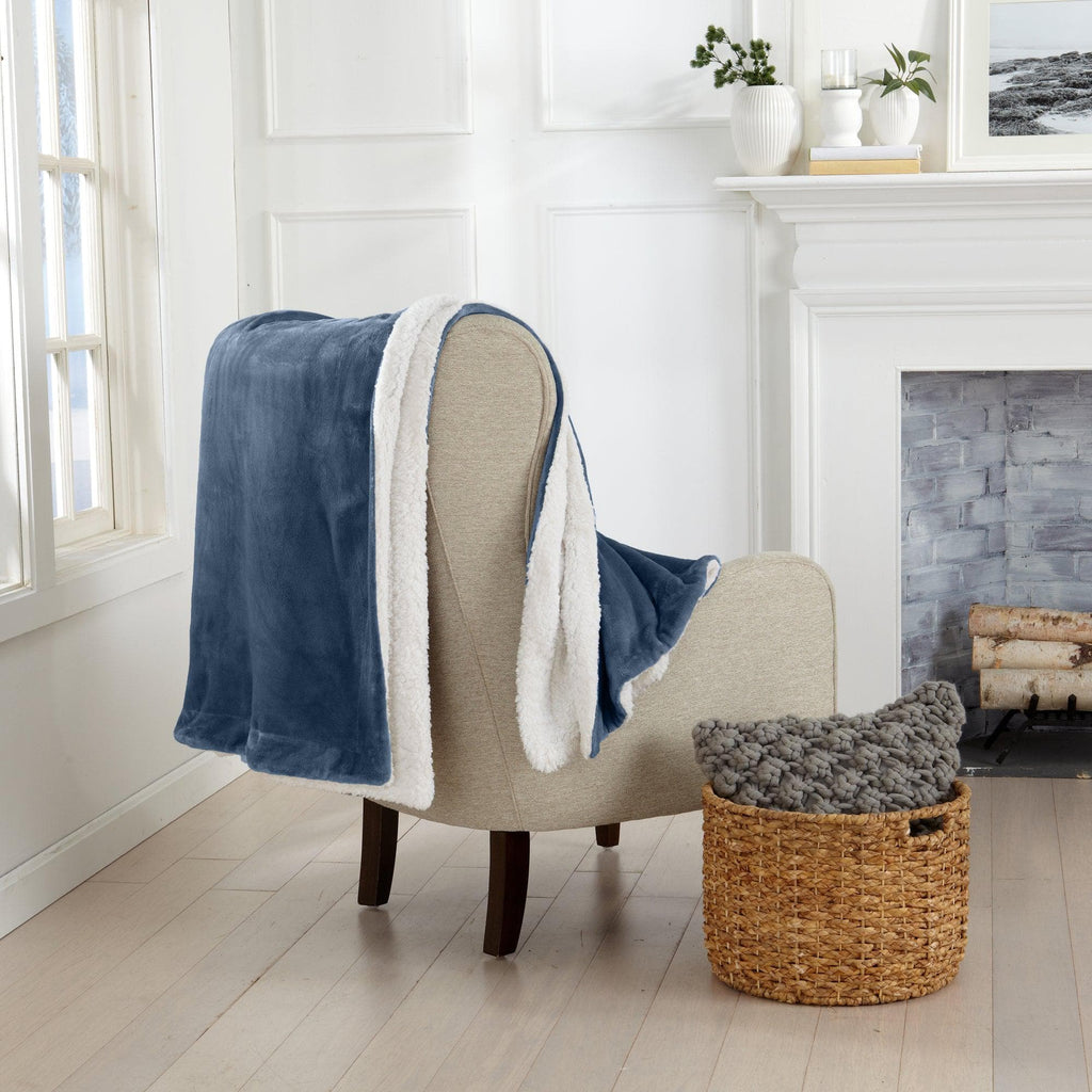Velvet Plush Sherpa Luxury Bed Blanket - Kinsley Collection Great Bay Home