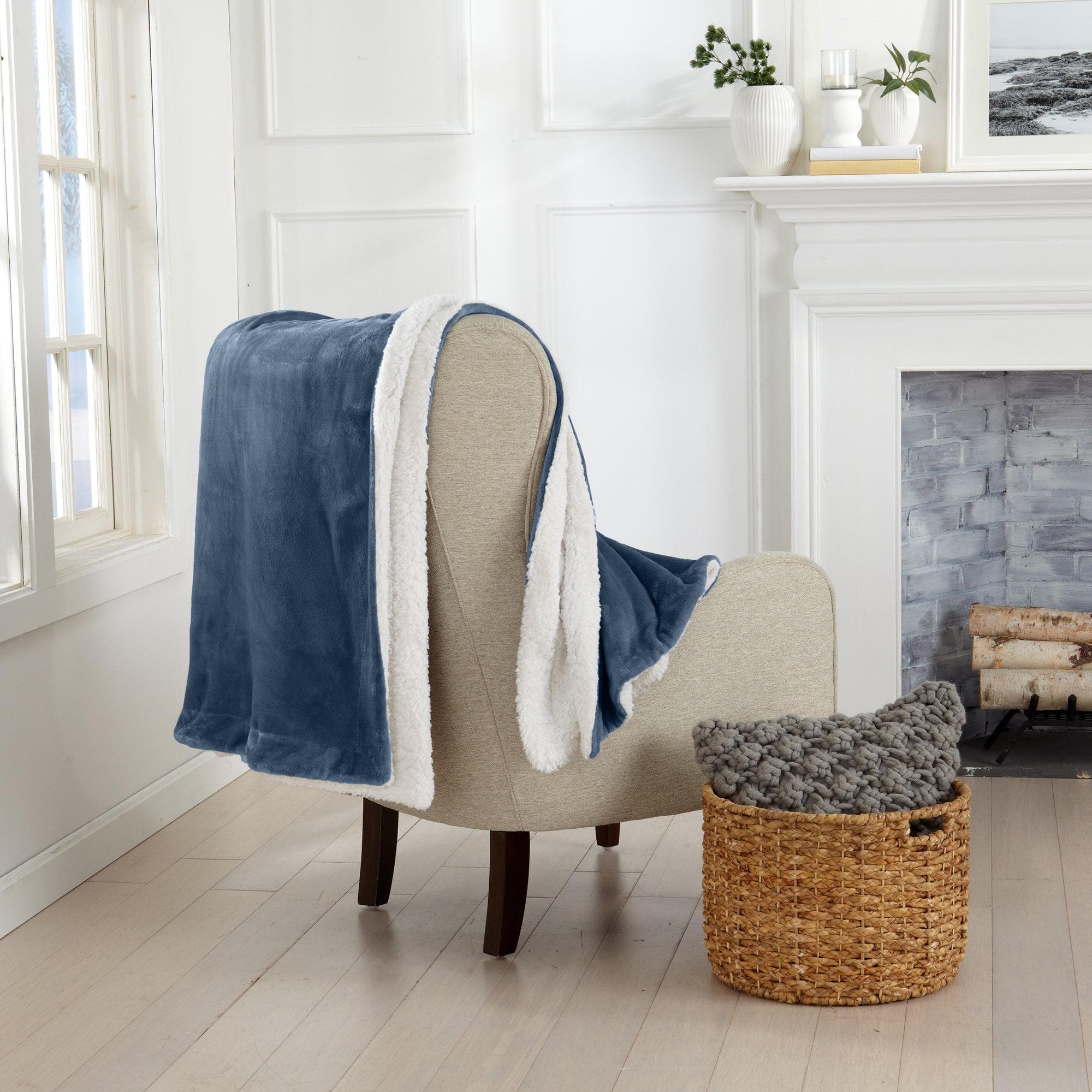 Velvet Plush Sherpa Luxury Bed Blanket - Kinsley Collection Great Bay Home