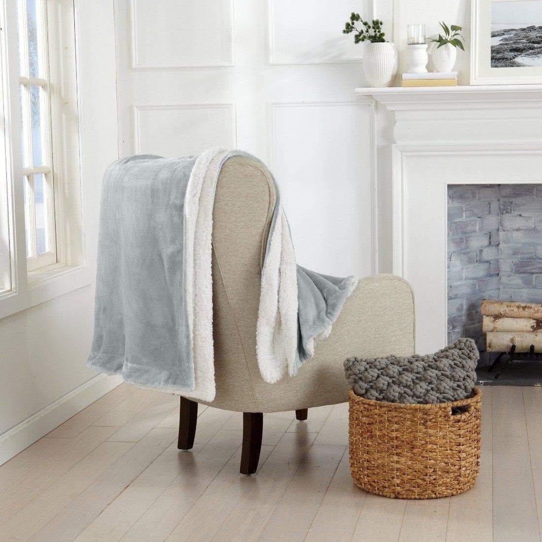 Velvet Plush Sherpa Luxury Bed Blanket - Kinsley Collection Great Bay Home