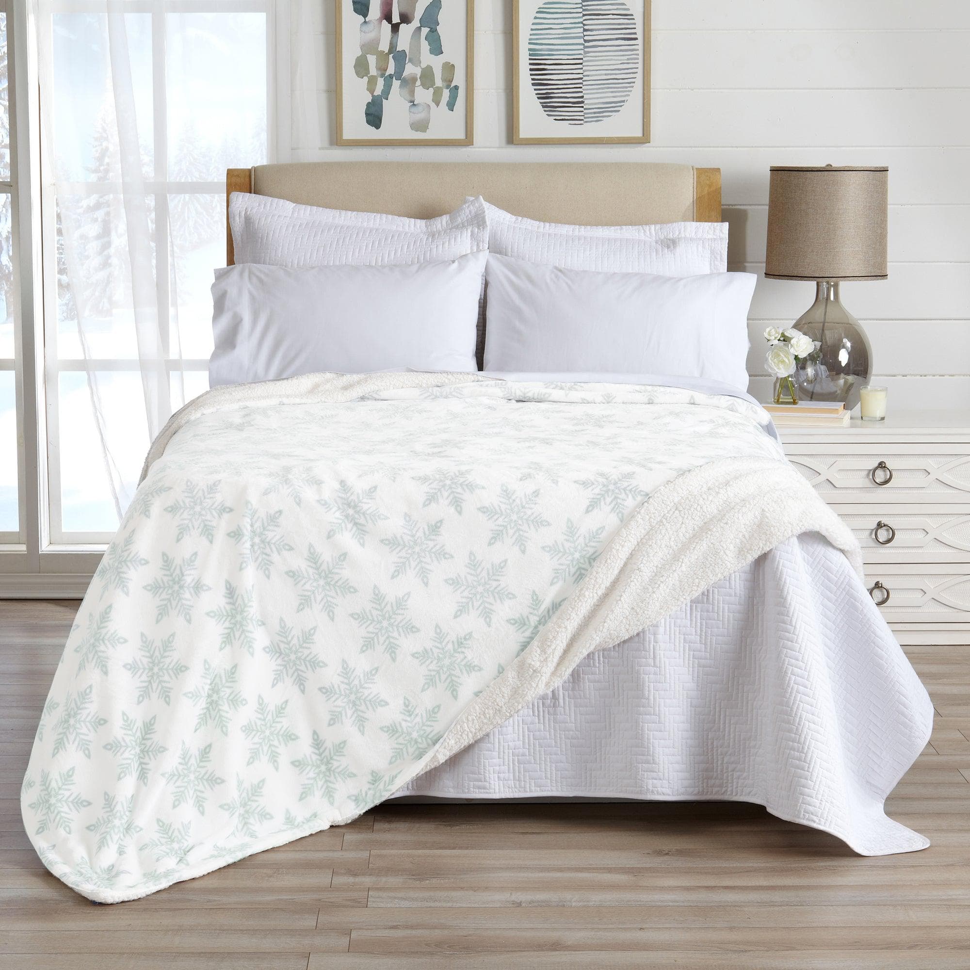 Velvet Plush Sherpa Luxury Bed Blanket - Kinsley Collection Great Bay Home