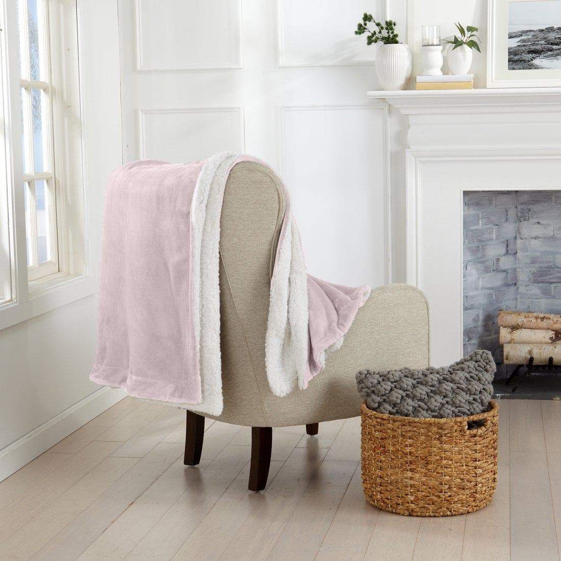 Velvet Plush Sherpa Luxury Bed Blanket - Kinsley Collection Great Bay Home
