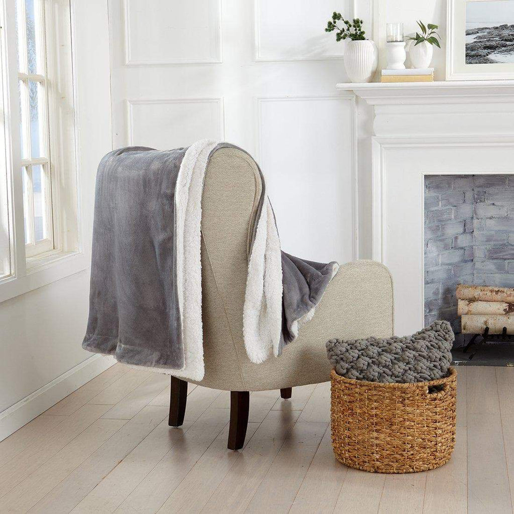 Velvet Plush Sherpa Luxury Bed Blanket - Kinsley Collection Great Bay Home