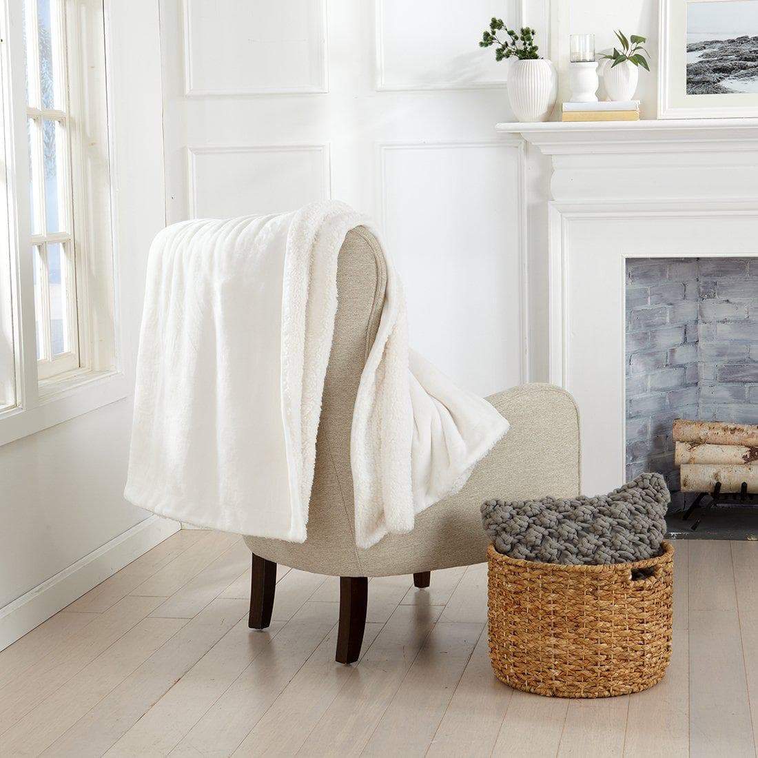 Velvet Plush Sherpa Luxury Bed Blanket - Kinsley Collection Great Bay Home