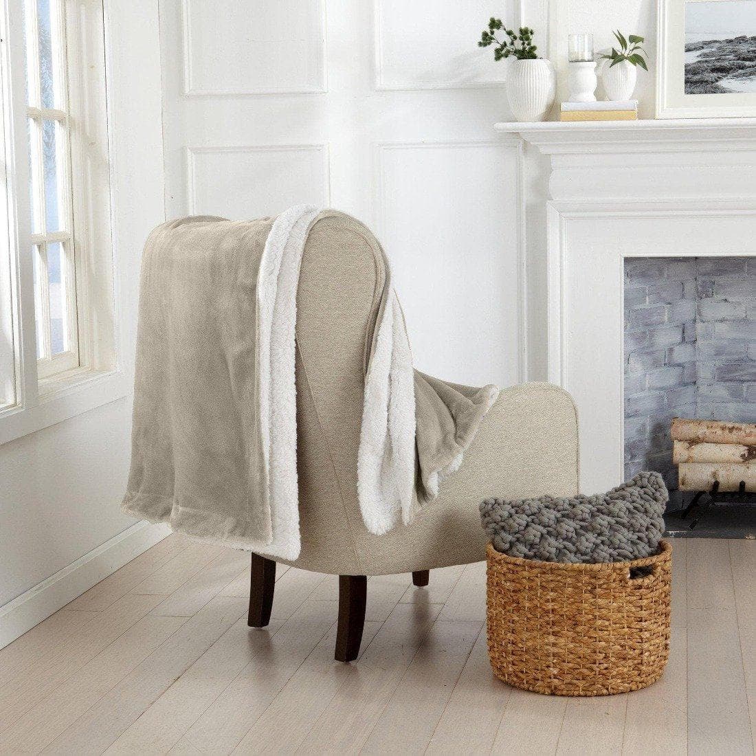 Velvet Plush Sherpa Luxury Bed Blanket - Kinsley Collection Great Bay Home