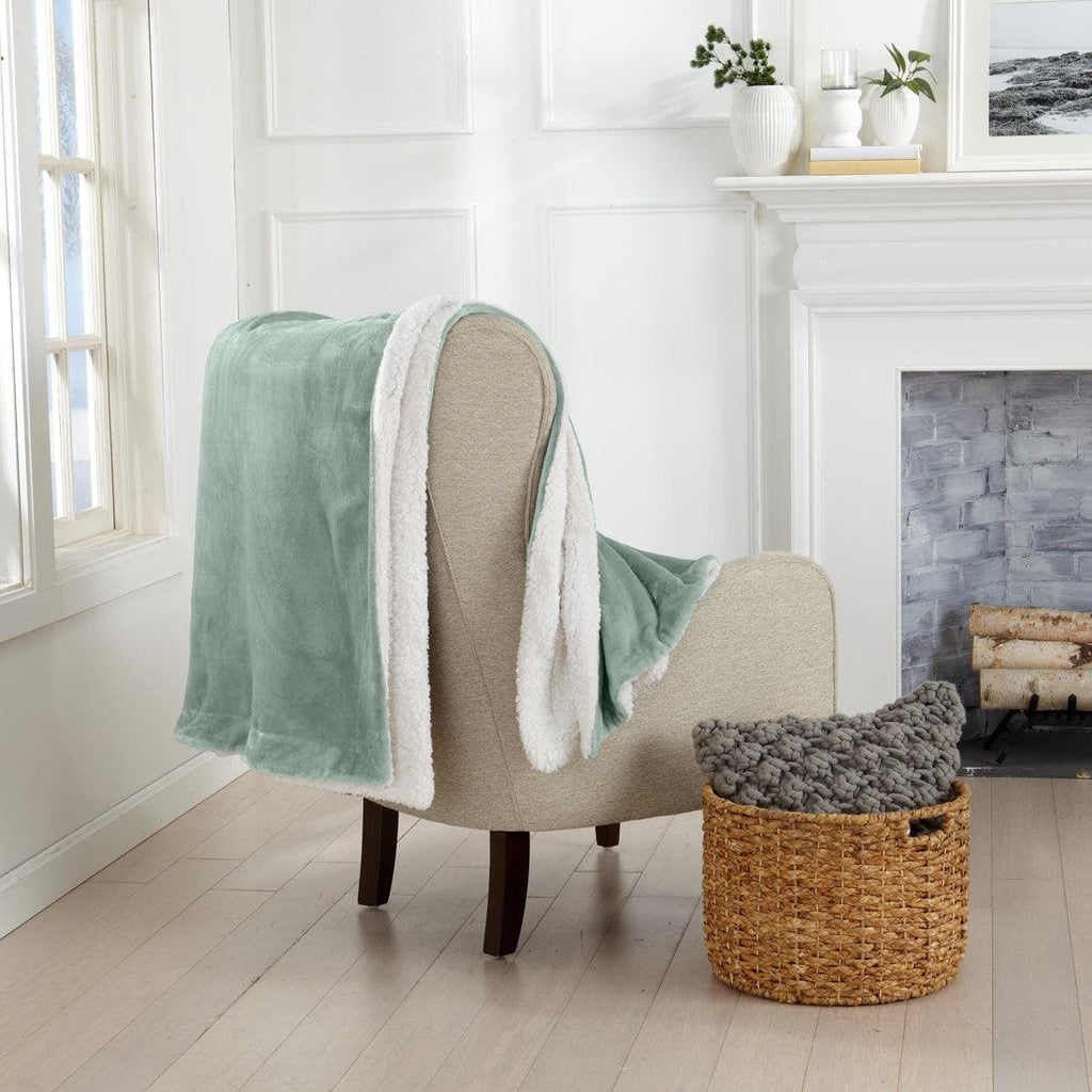 Velvet Plush Sherpa Luxury Bed Blanket - Kinsley Collection Great Bay Home