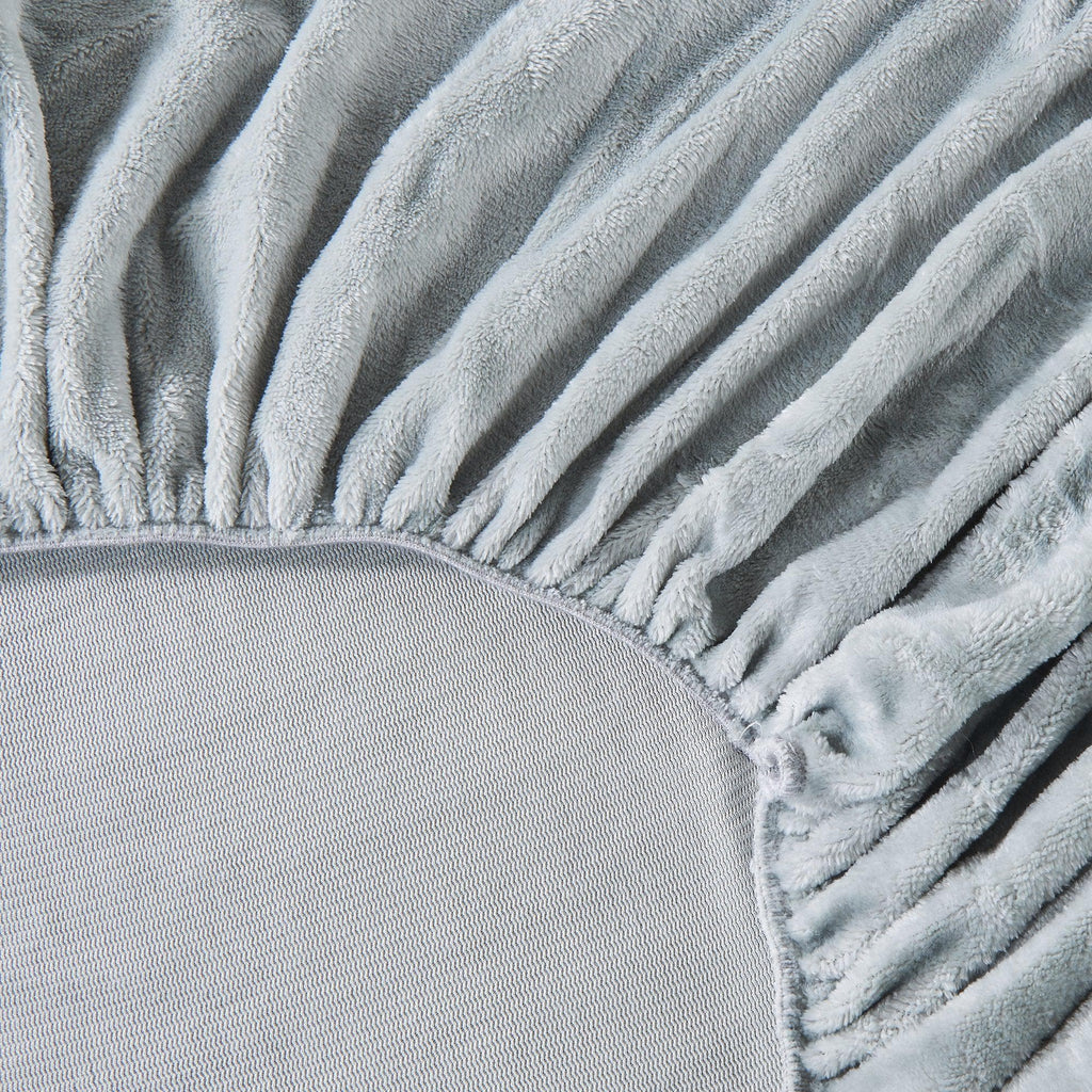 Solid Plush Fitted Sheet - Velvet Luxe Collection Great Bay Home