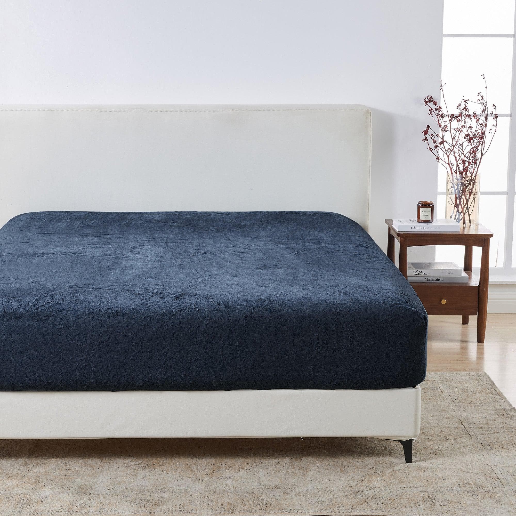 Solid Plush Fitted Sheet - Velvet Luxe Collection Great Bay Home