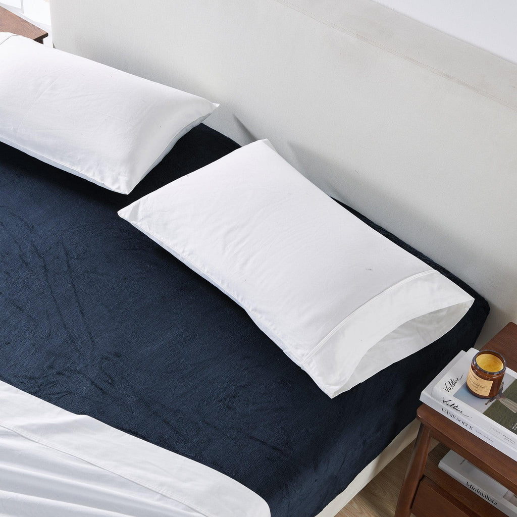 Solid Plush Fitted Sheet - Velvet Luxe Collection Great Bay Home