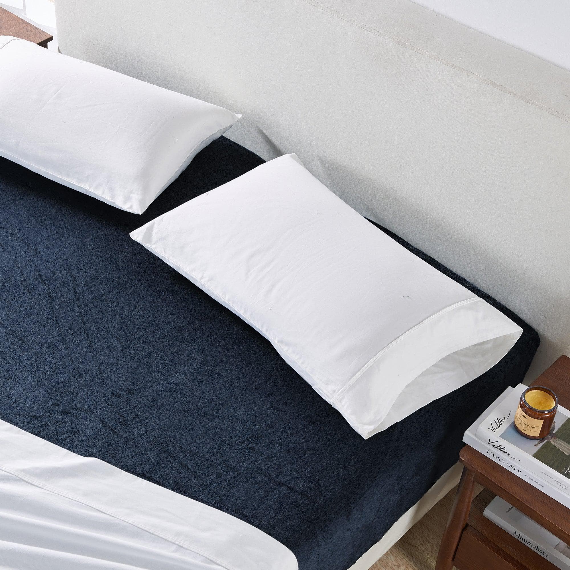 Solid Plush Fitted Sheet - Velvet Luxe Collection Great Bay Home
