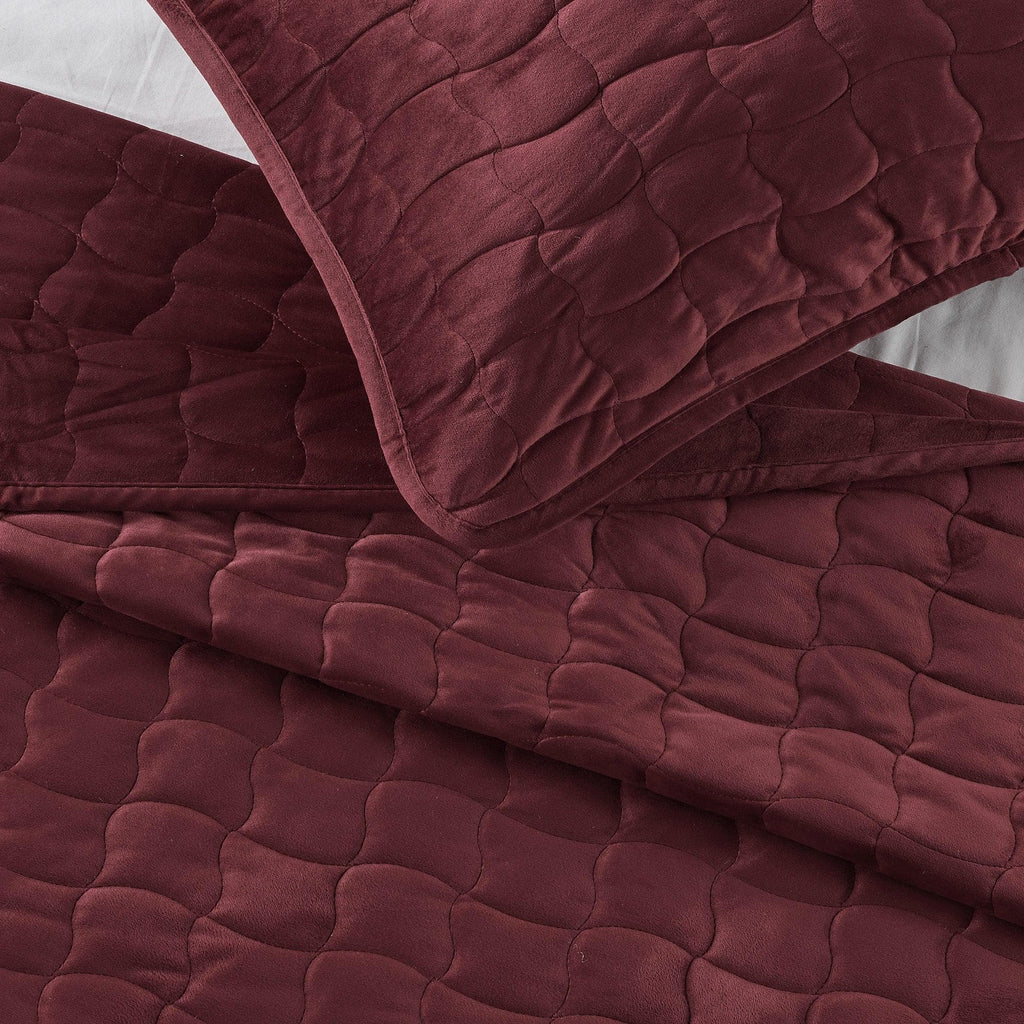 Velvet Box-Stitched Quilt Set - Vivica Collection Great Bay Home