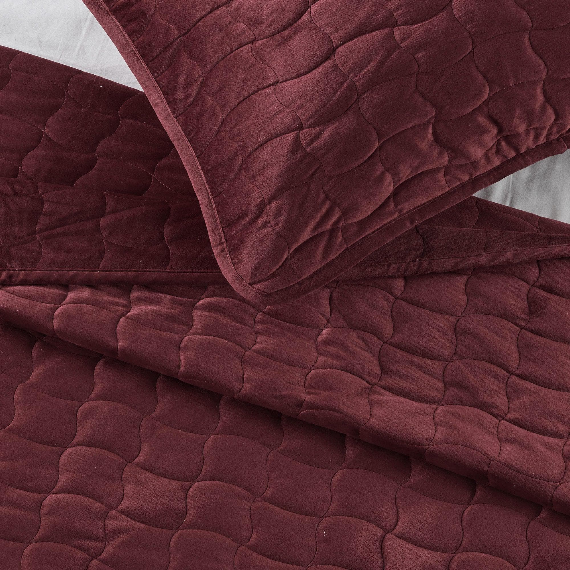 Velvet Box-Stitched Quilt Set - Vivica Collection Great Bay Home