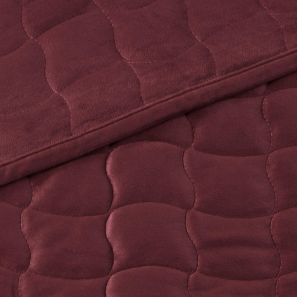 Velvet Box-Stitched Quilt Set - Vivica Collection Great Bay Home