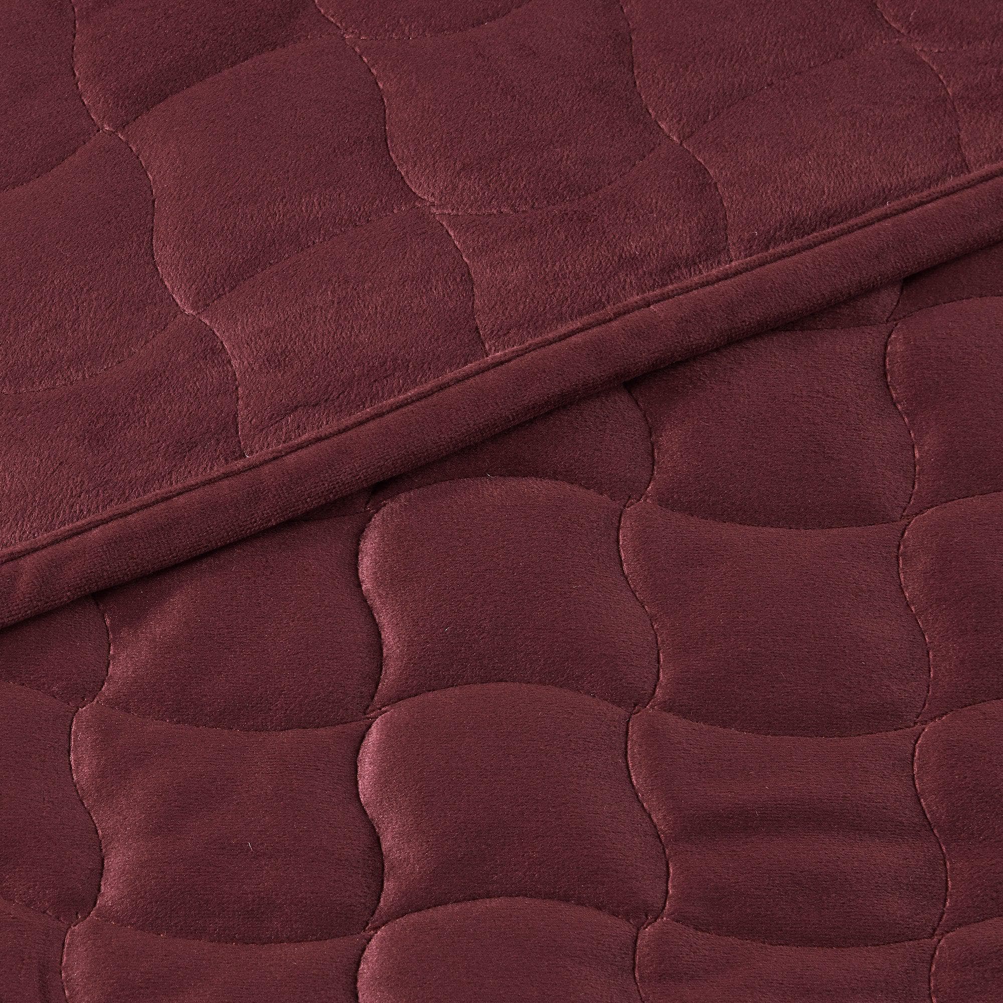 Velvet Box-Stitched Quilt Set - Vivica Collection Great Bay Home