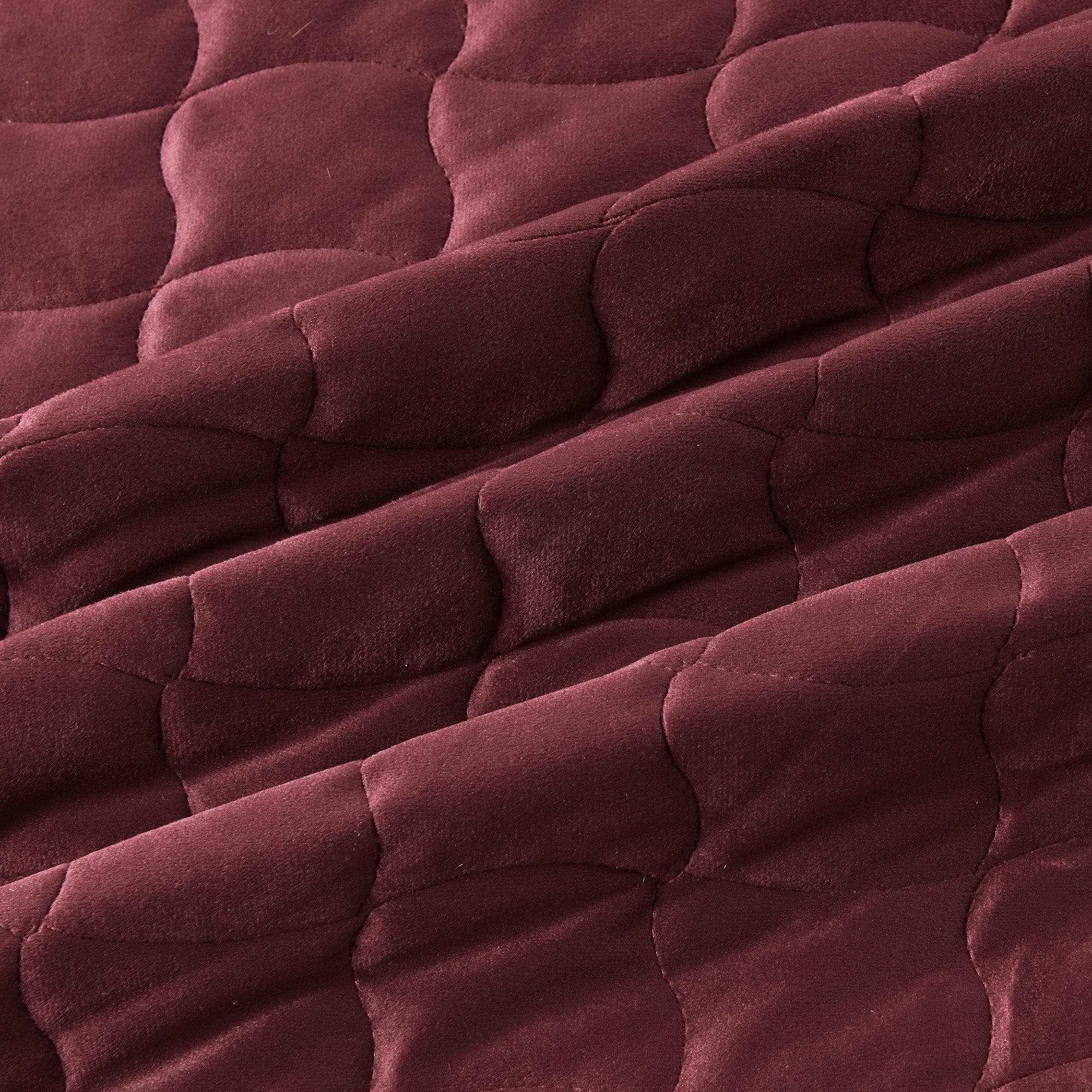 Velvet Box-Stitched Quilt Set - Vivica Collection Great Bay Home