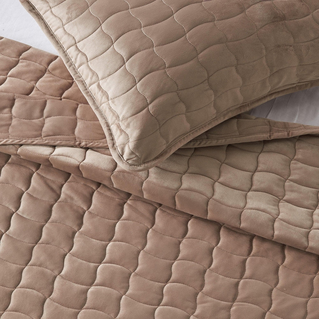 Velvet Box-Stitched Quilt Set - Vivica Collection Great Bay Home