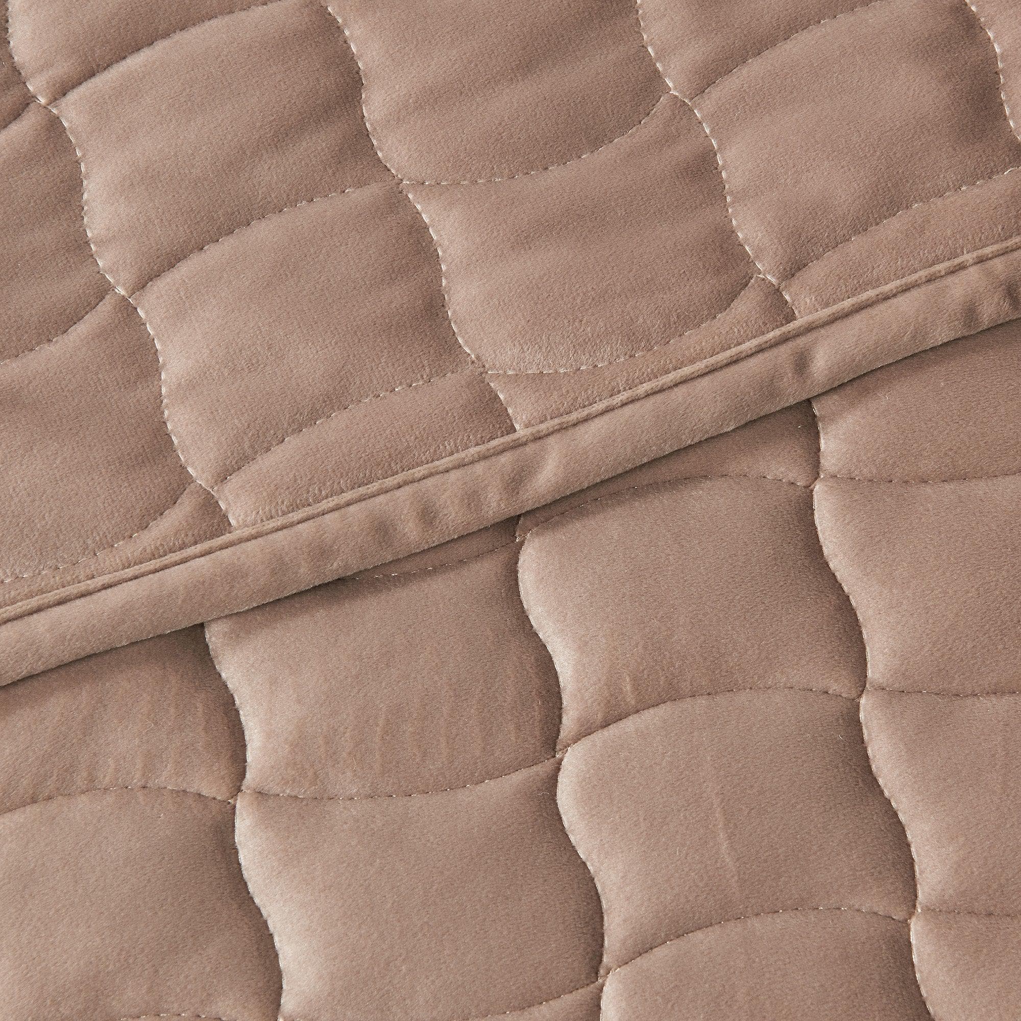 Velvet Box-Stitched Quilt Set - Vivica Collection Great Bay Home