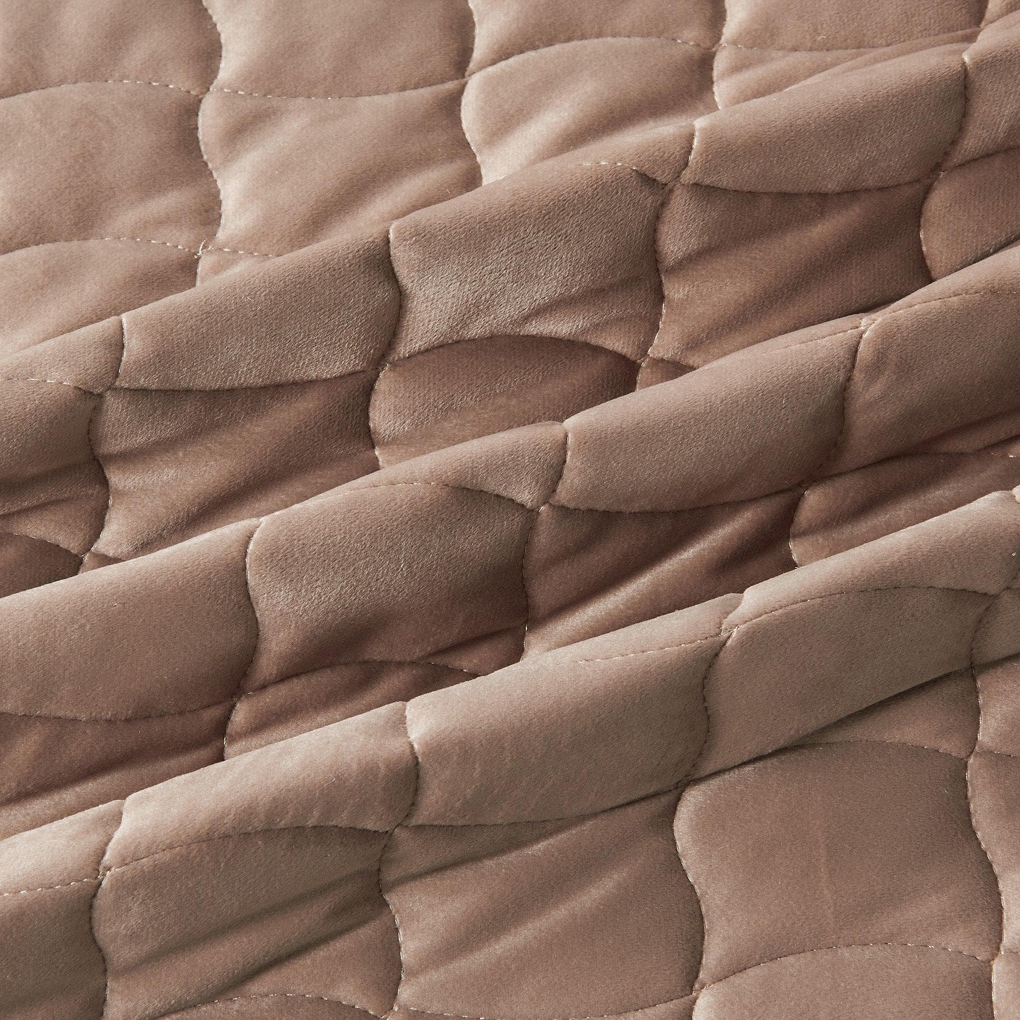 Velvet Box-Stitched Quilt Set - Vivica Collection Great Bay Home