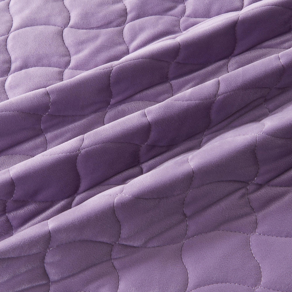 Velvet Box-Stitched Quilt Set - Vivica Collection Great Bay Home