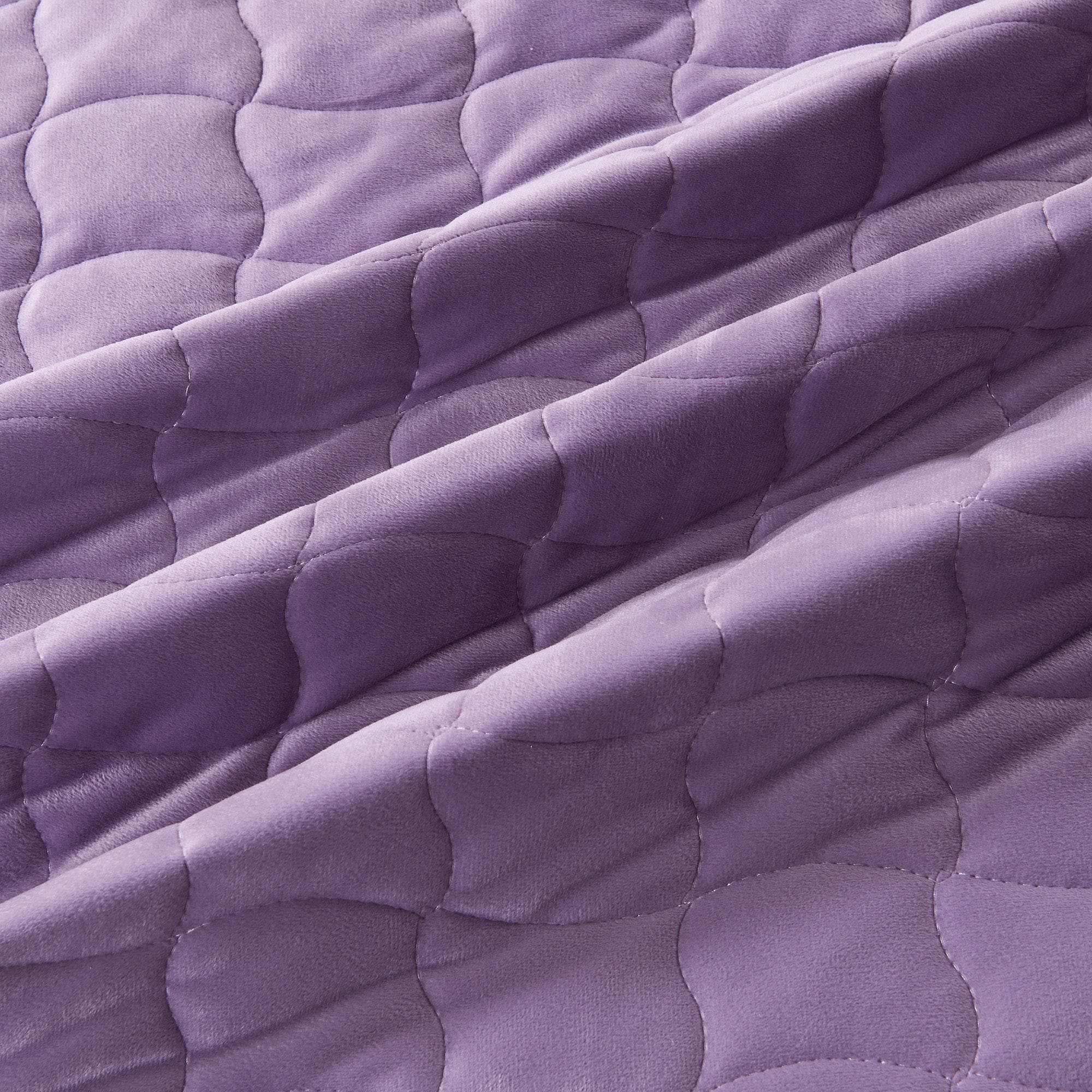 Velvet Box-Stitched Quilt Set - Vivica Collection Great Bay Home