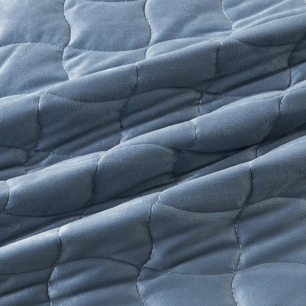 Velvet Box-Stitched Quilt Set - Vivica Collection Great Bay Home