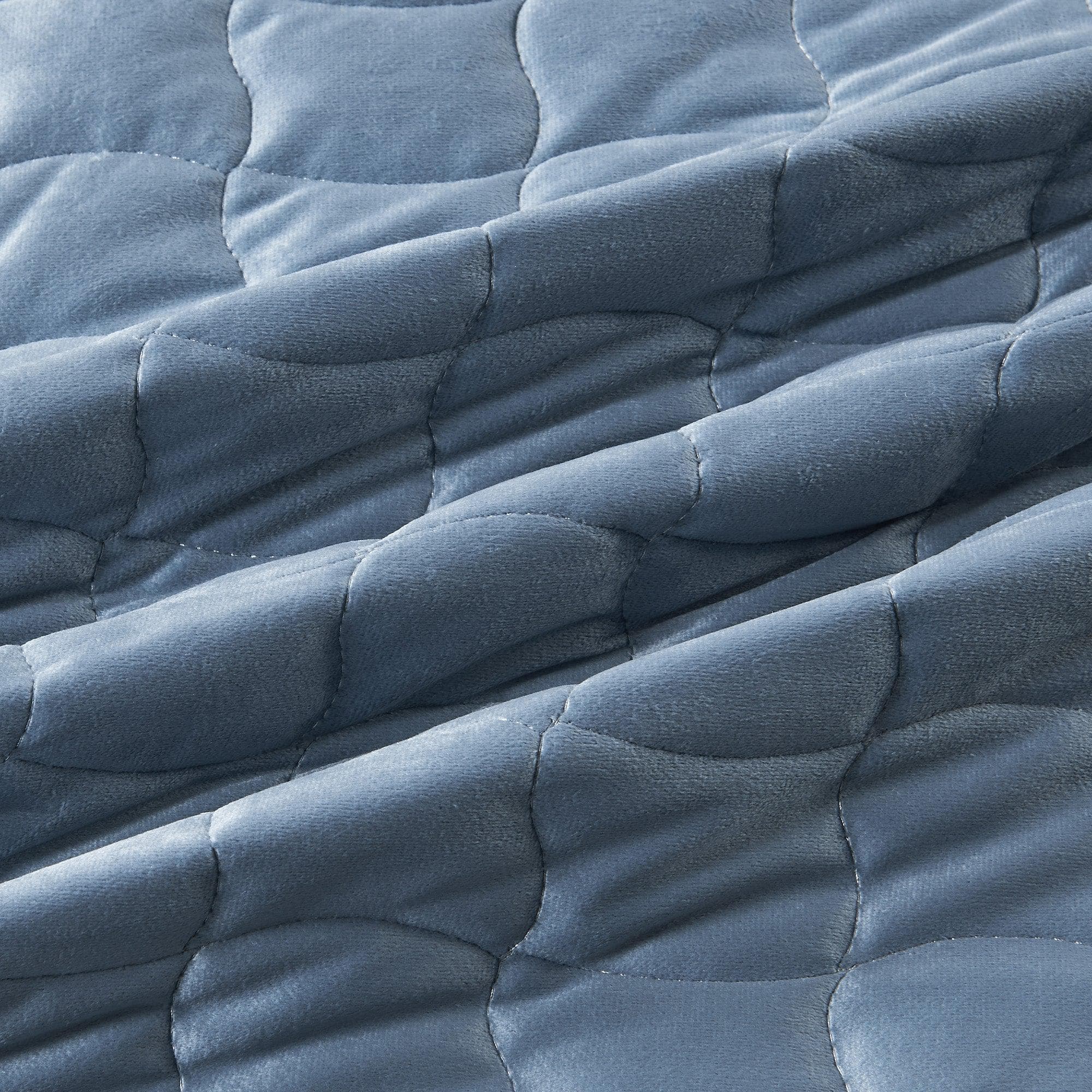 Velvet Box-Stitched Quilt Set - Vivica Collection Great Bay Home