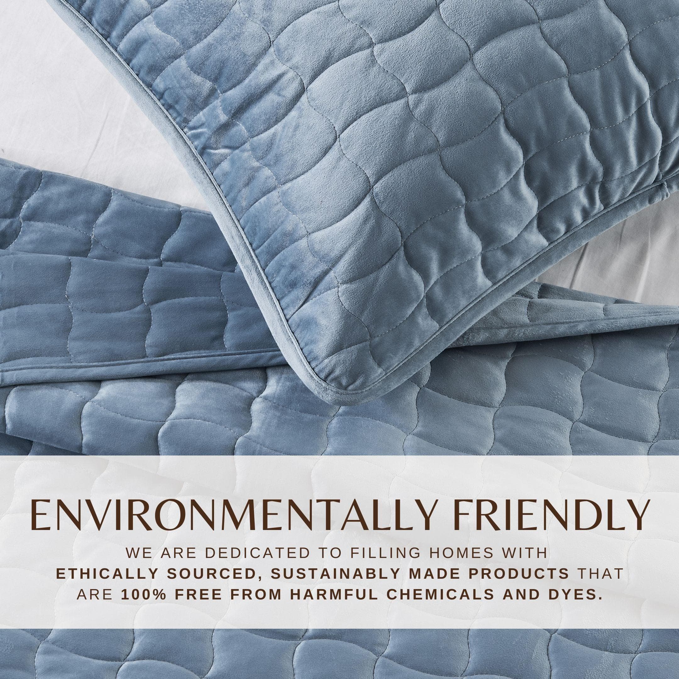 Velvet Box-Stitched Quilt Set - Vivica Collection Great Bay Home