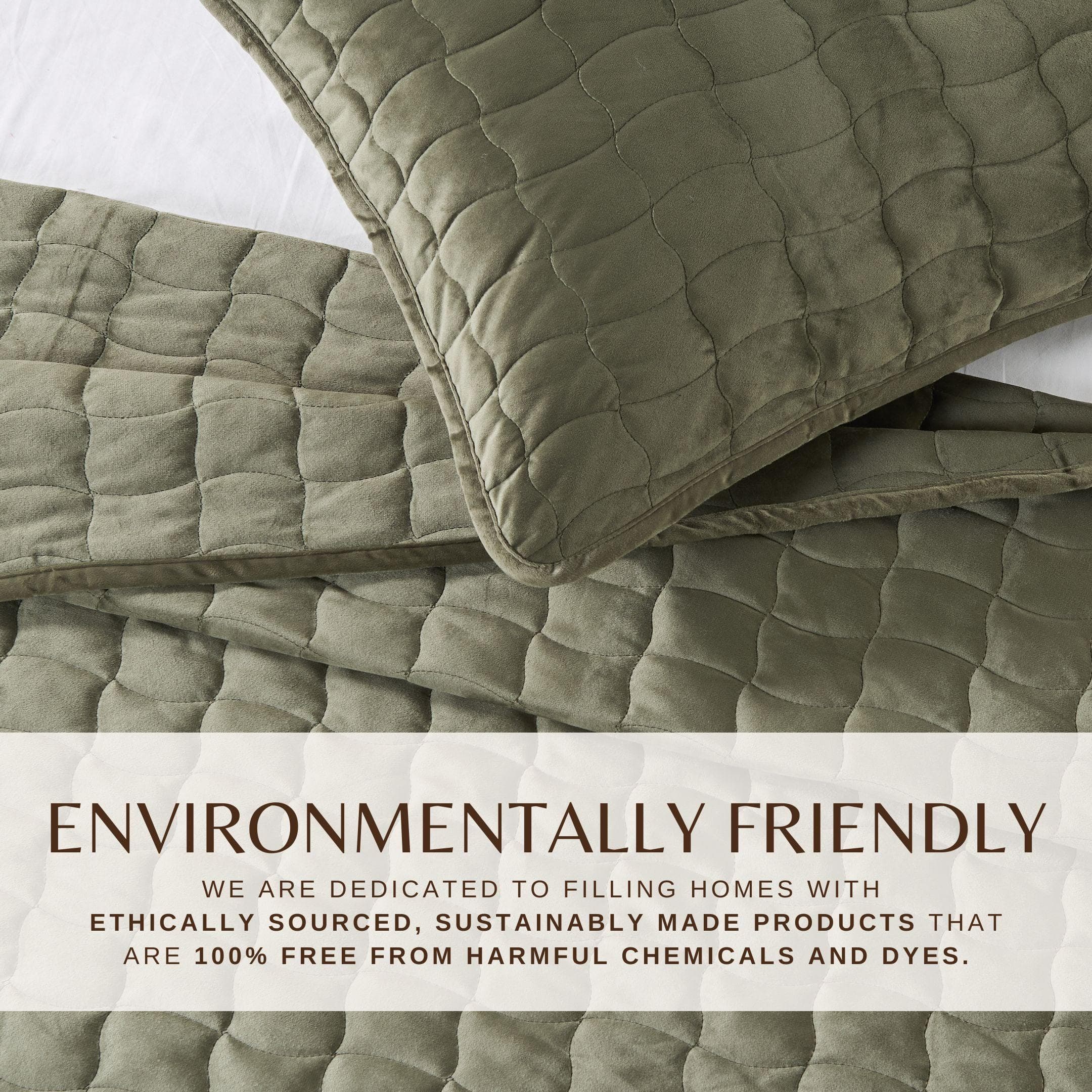 Velvet Box-Stitched Quilt Set - Vivica Collection Great Bay Home