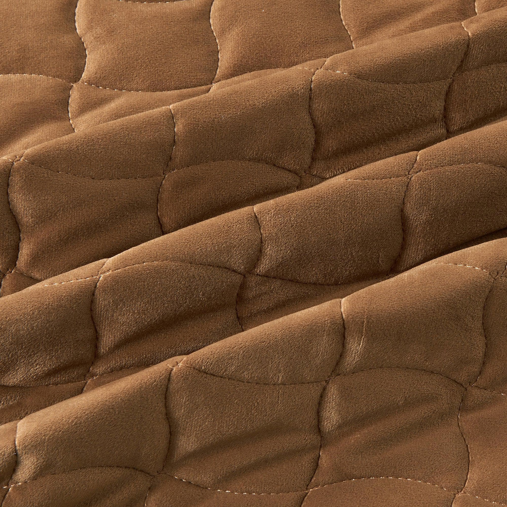 Velvet Box-Stitched Quilt Set - Vivica Collection Great Bay Home