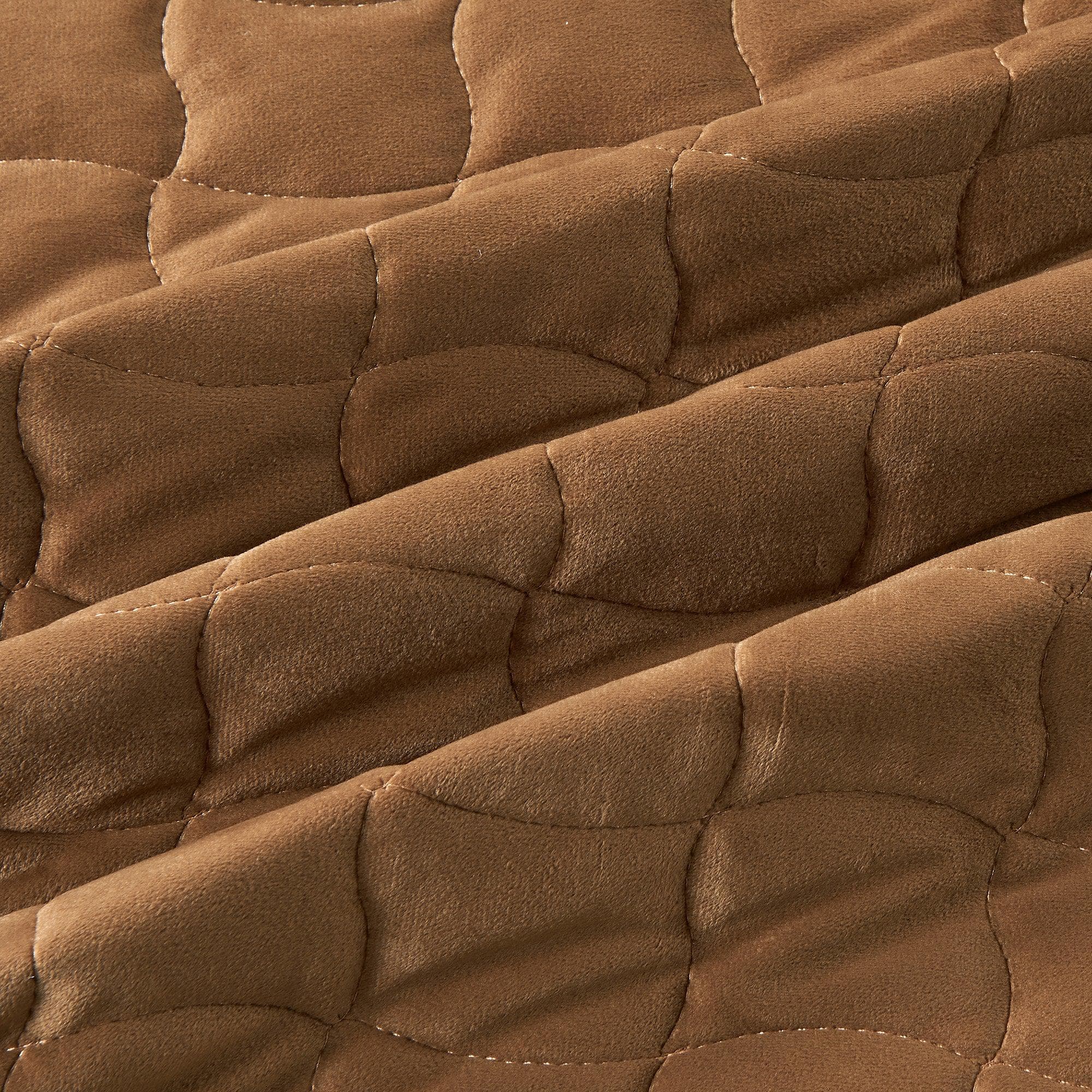Velvet Box-Stitched Quilt Set - Vivica Collection Great Bay Home