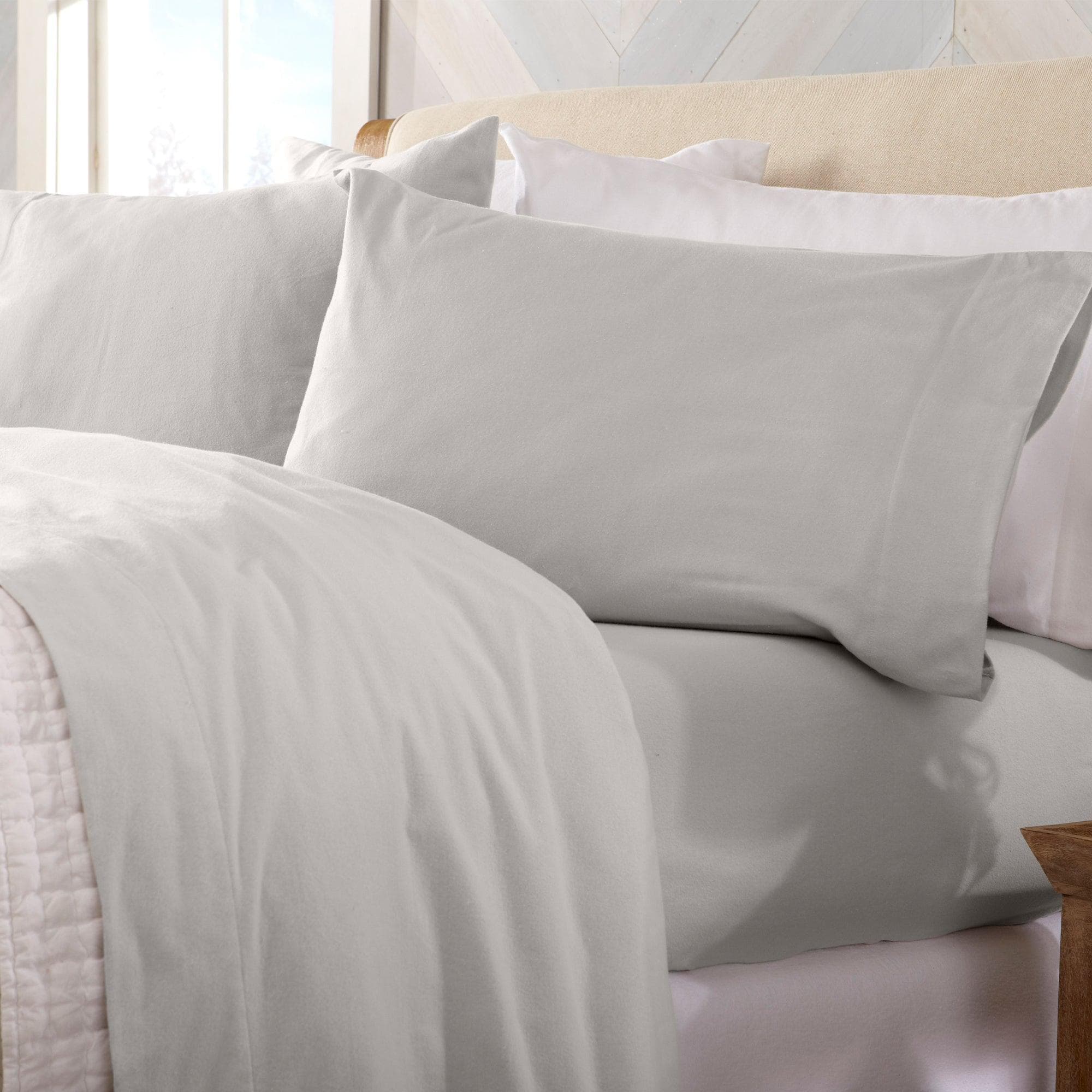 Cotton Solid Flannel Sheet - Nordic Collection Great Bay Home