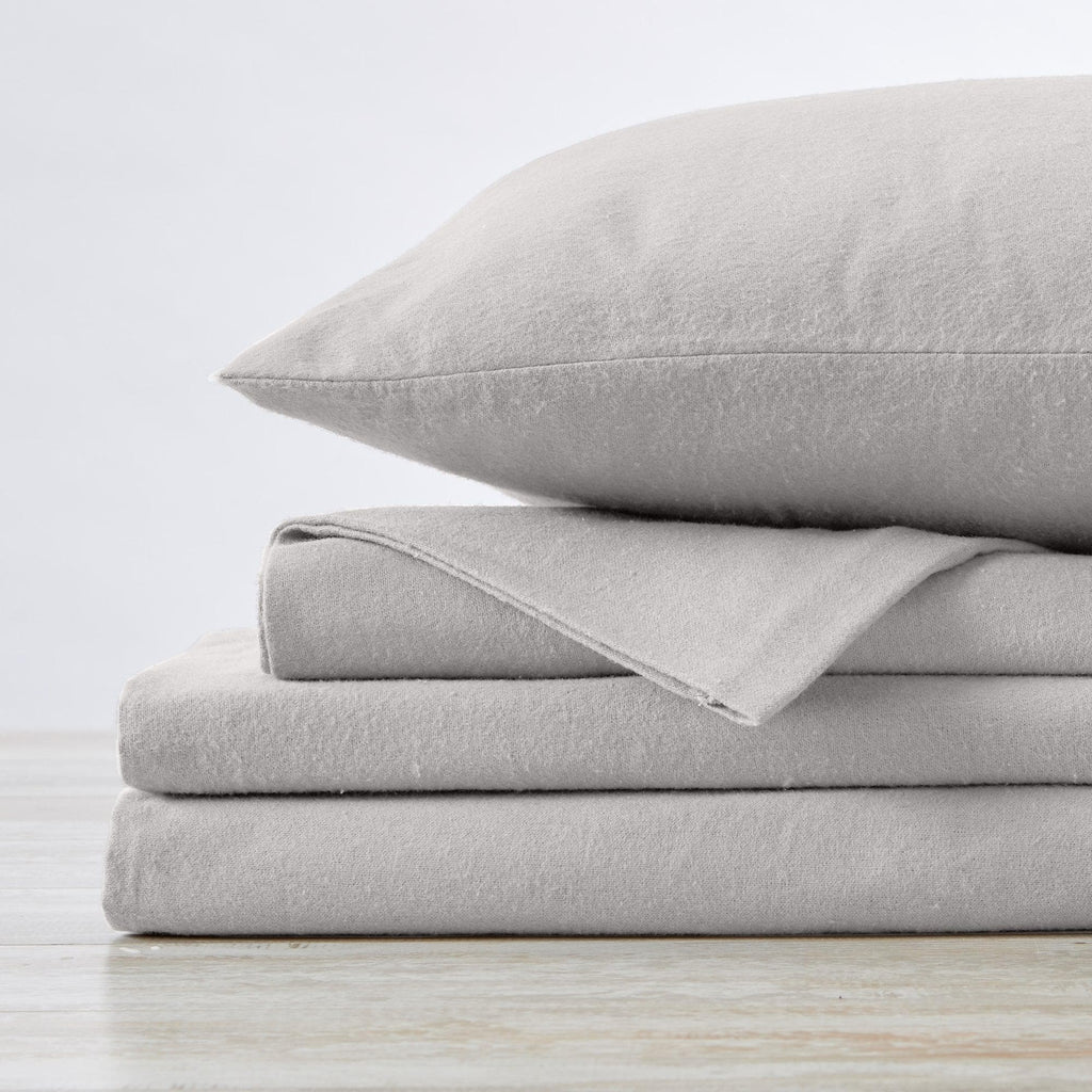Cotton Solid Flannel Sheet - Nordic Collection Great Bay Home