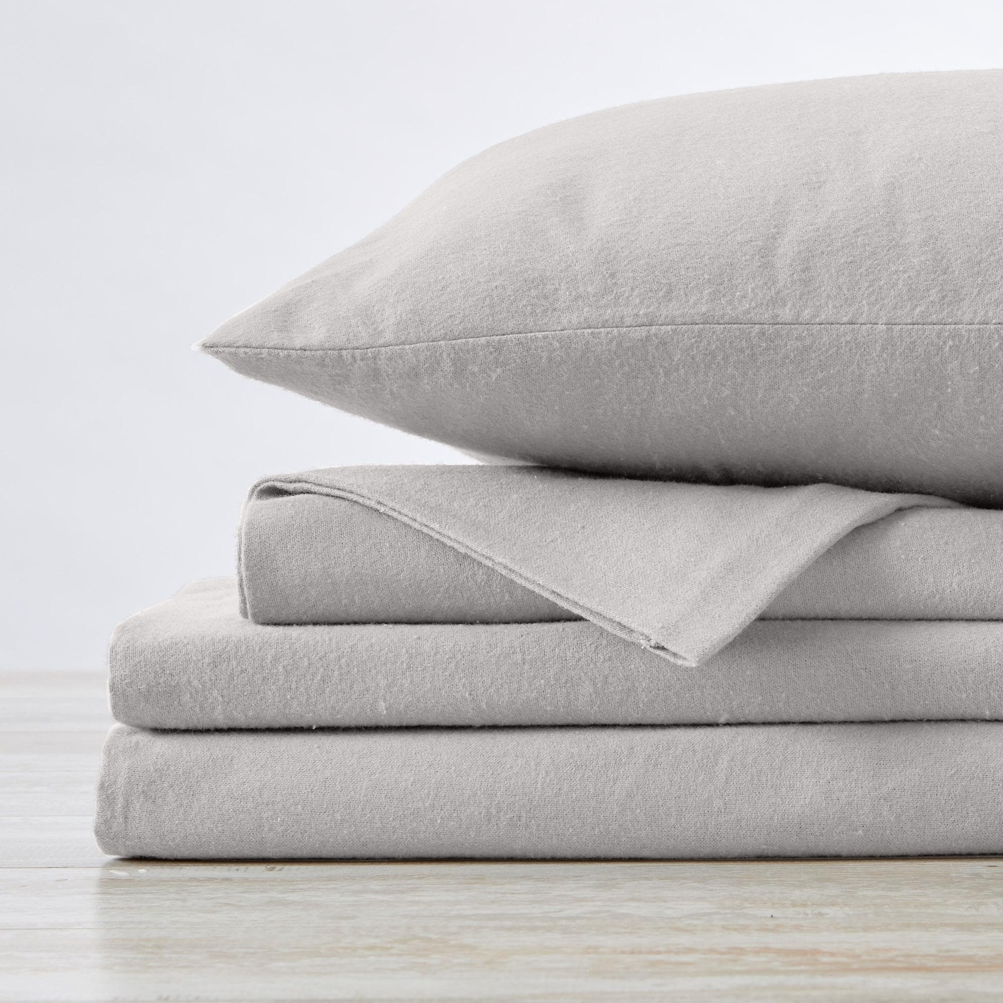 Cotton Solid Flannel Sheet - Nordic Collection Great Bay Home