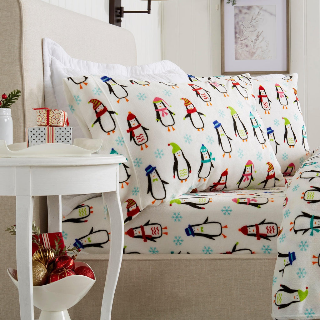 Printed Plush Sheet - Velvet Luxe Collection Great Bay Home