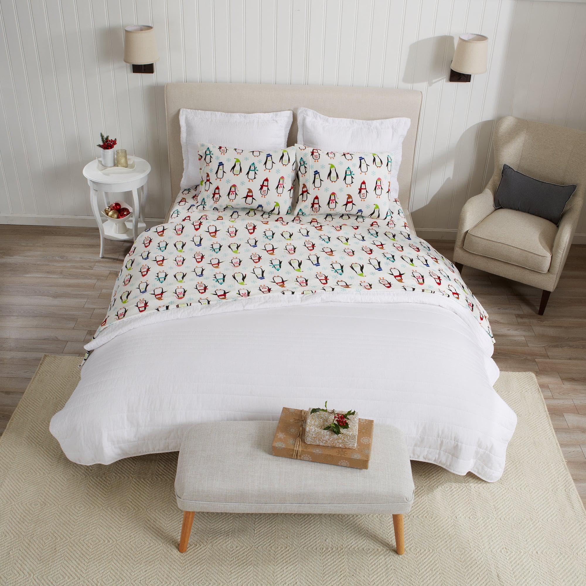 Printed Plush Sheet - Velvet Luxe Collection Great Bay Home
