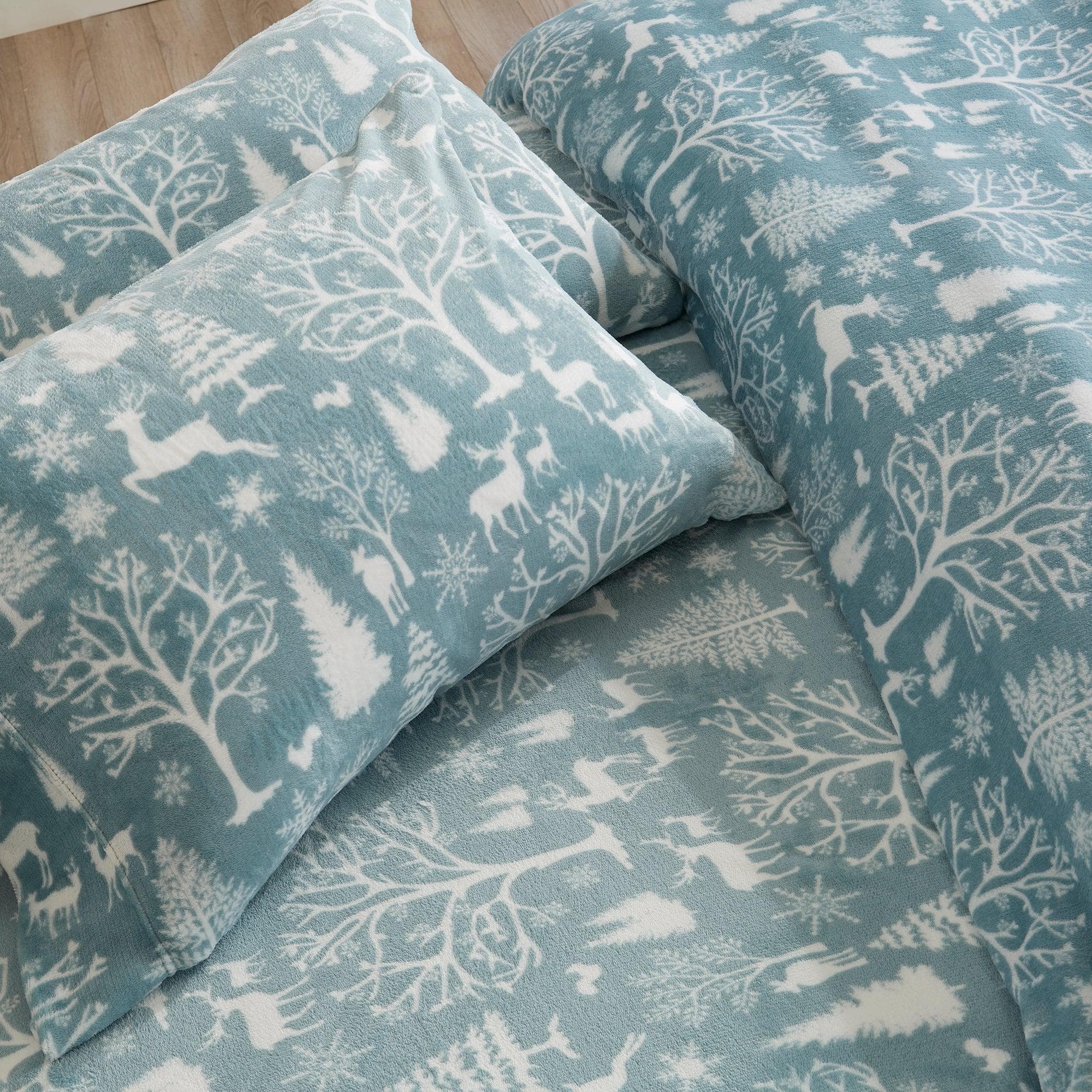 Printed Plush Sheet - Velvet Luxe Collection Great Bay Home